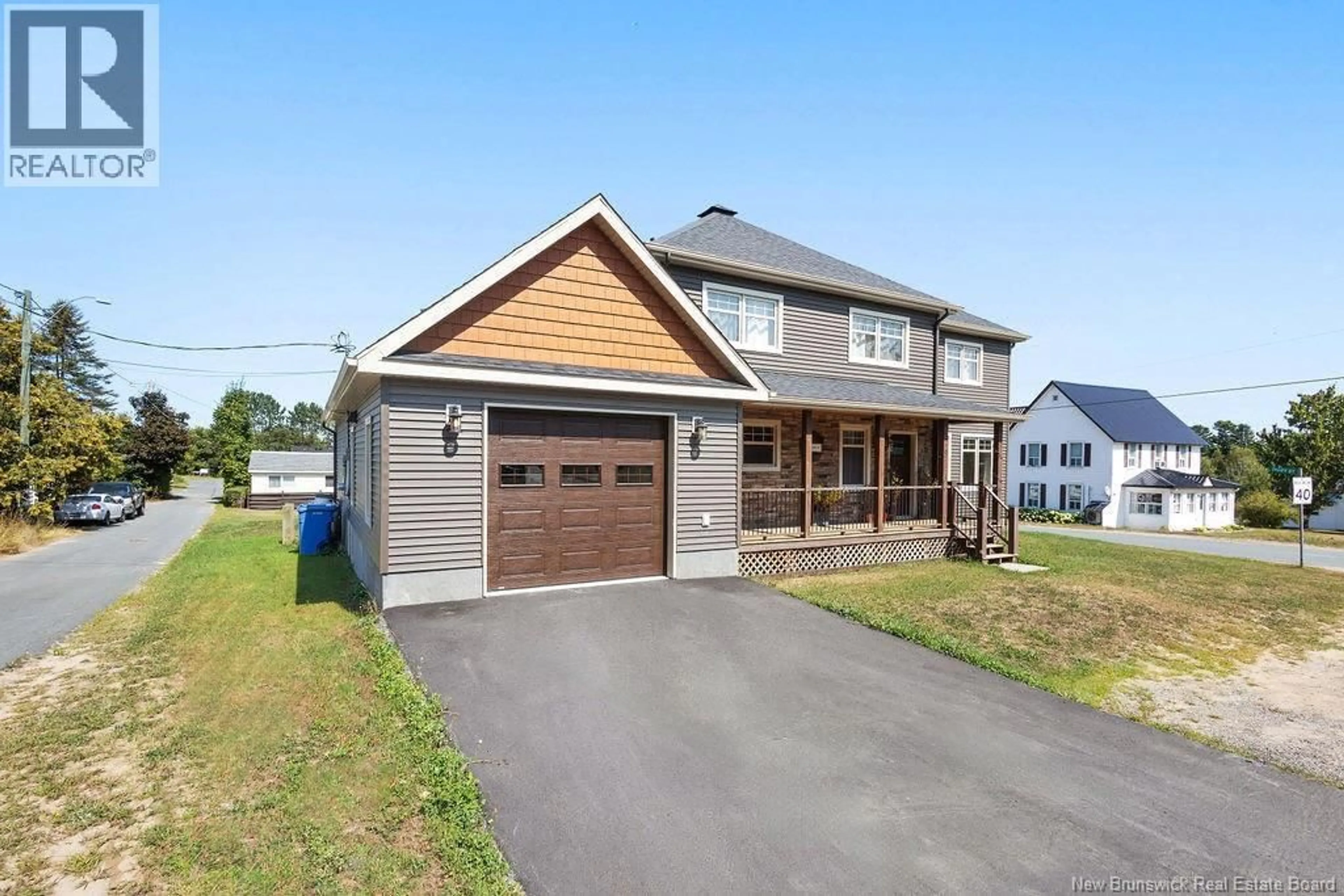 Home with vinyl exterior material, street for 9 STATION STREET, Blackville New Brunswick E9B1R3