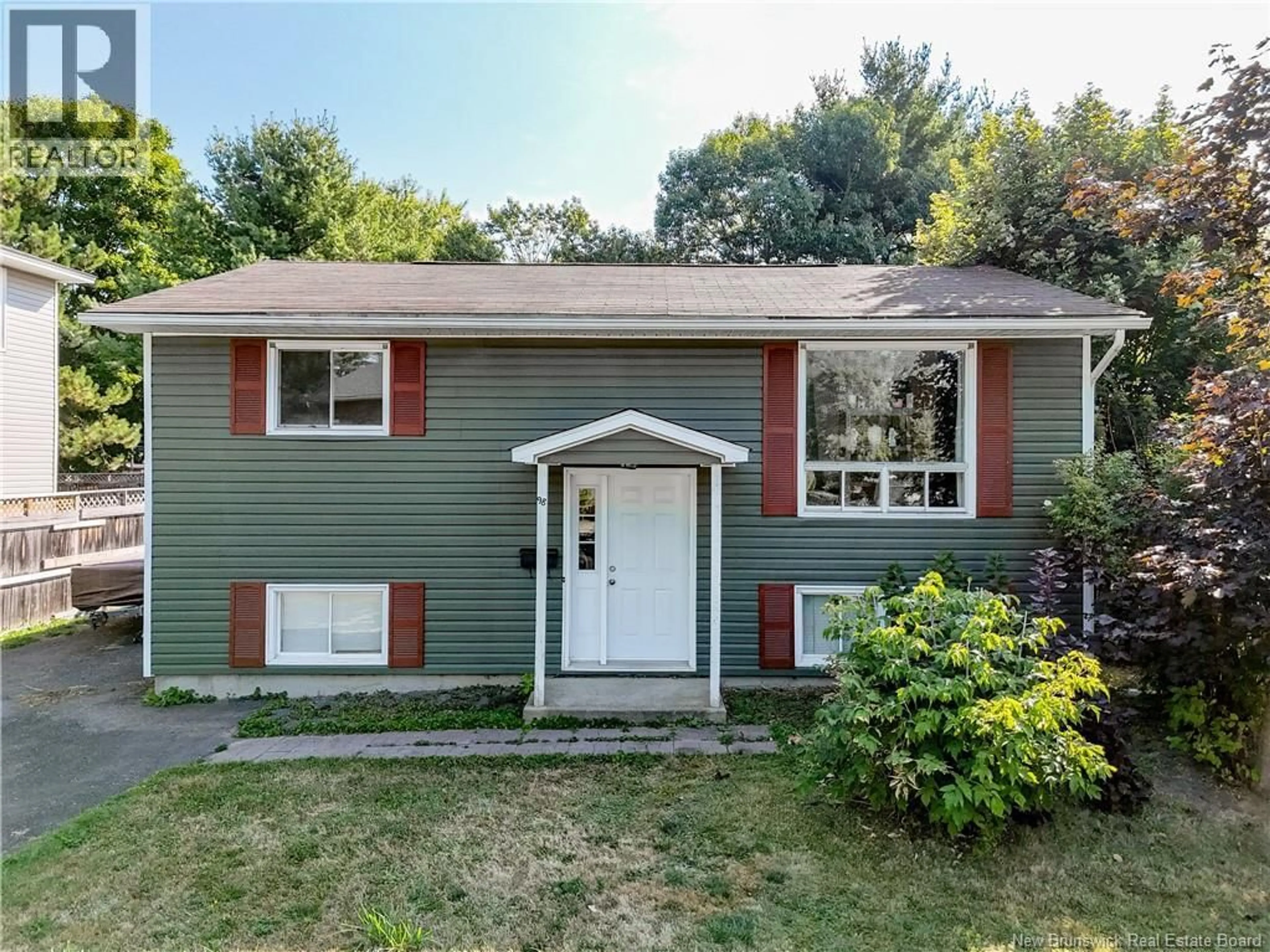 Home with vinyl exterior material, street for 98 MCADAM AVENUE, Fredericton New Brunswick E3A1G4