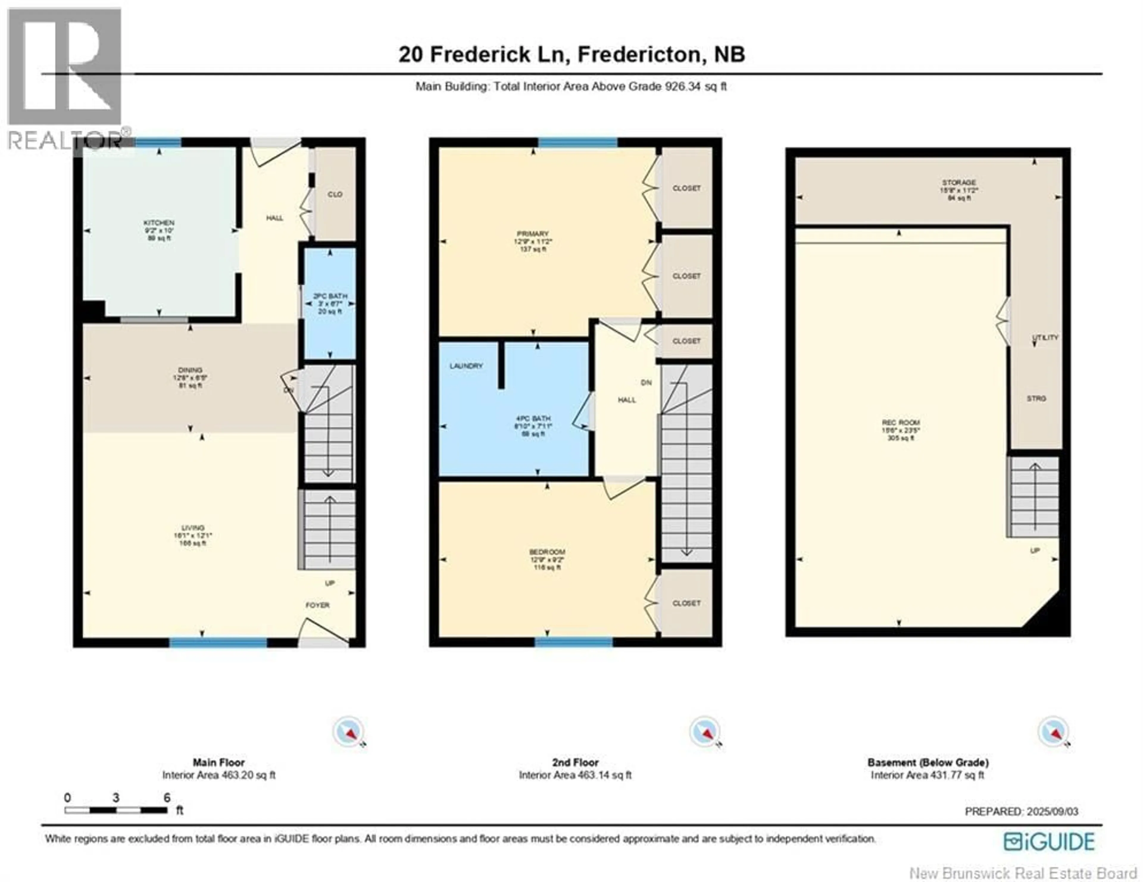 Floor plan for 20 FREDERICK LANE, Fredericton New Brunswick E3B9J6
