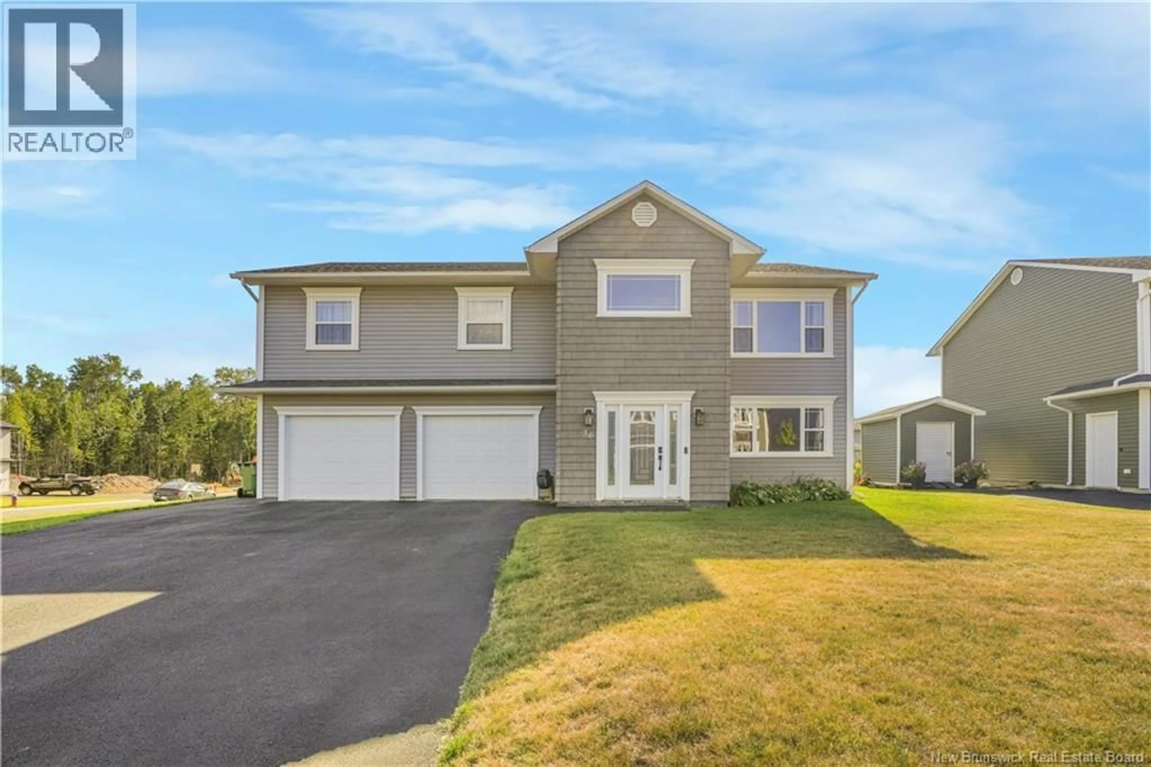 Home with vinyl exterior material, street for 36 BURNETT STREET, Oromocto New Brunswick E2V0J4