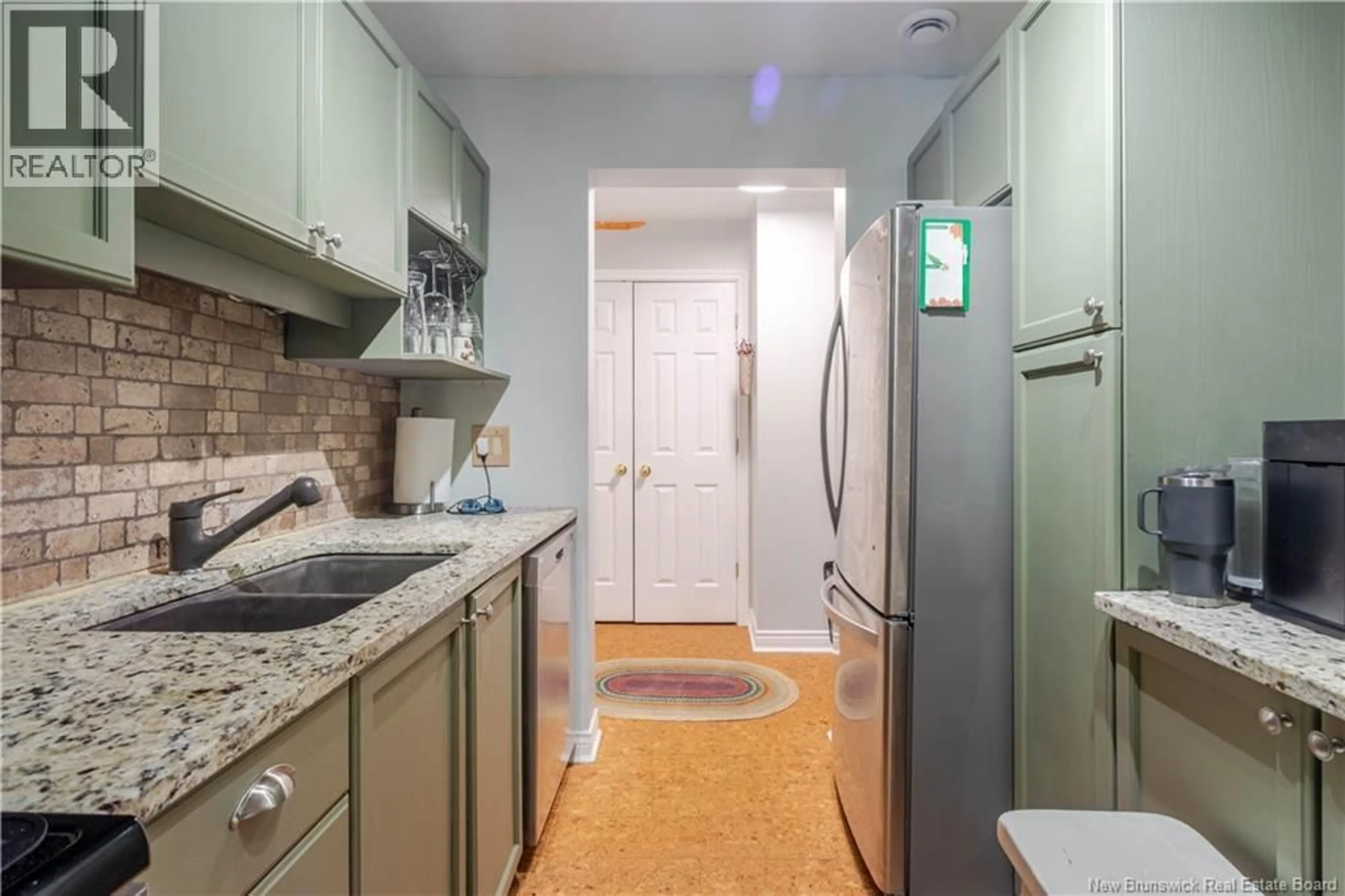 Standard kitchen, ceramic/tile floor for 308 - 158 HANWELL ROAD, Fredericton New Brunswick E3B9K7