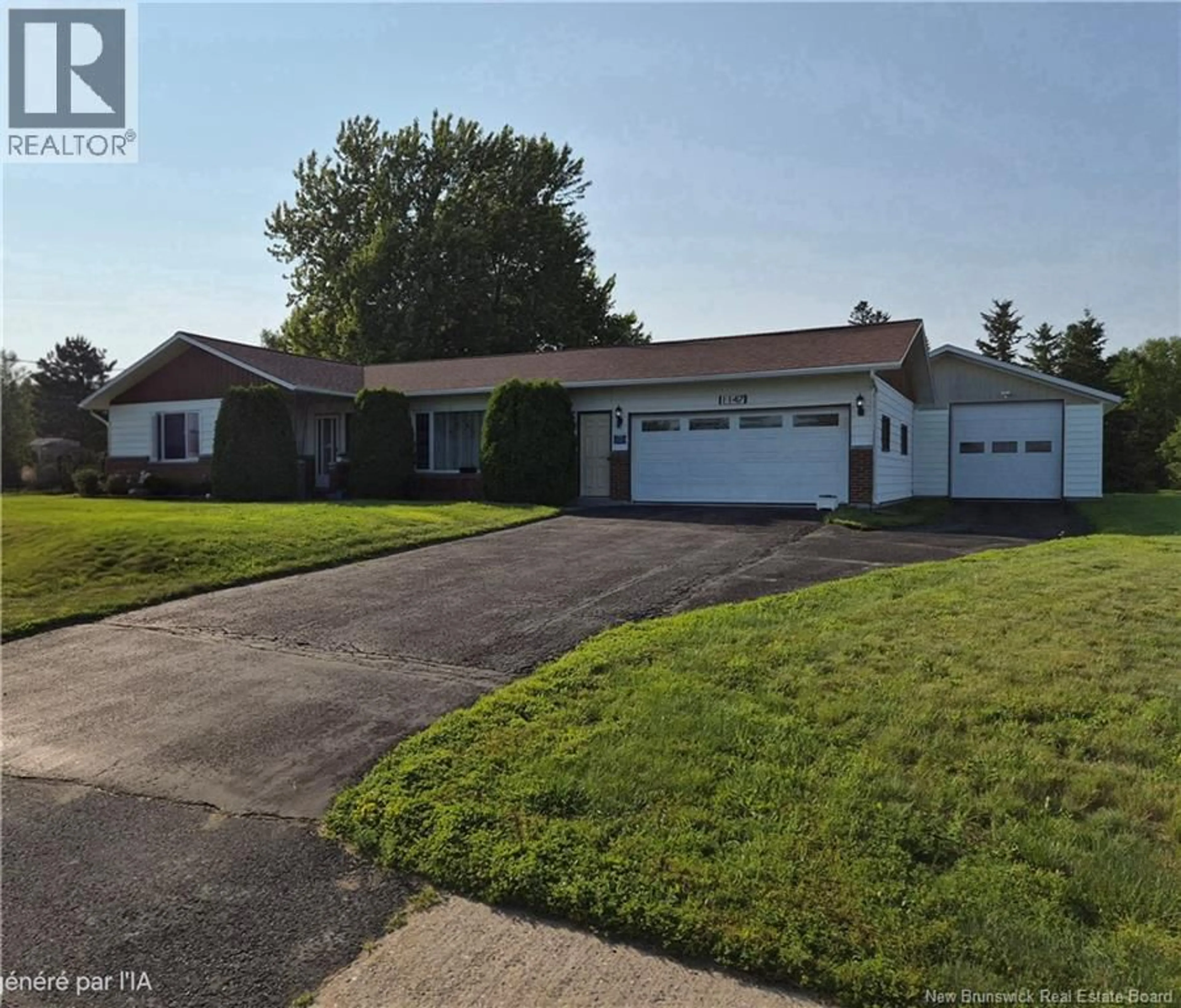 A pic from outside/outdoor area/front of a property/back of a property/a pic from drone, street for 1147 RUE FONDATEURS RUE, Paquetville New Brunswick E8R1B3