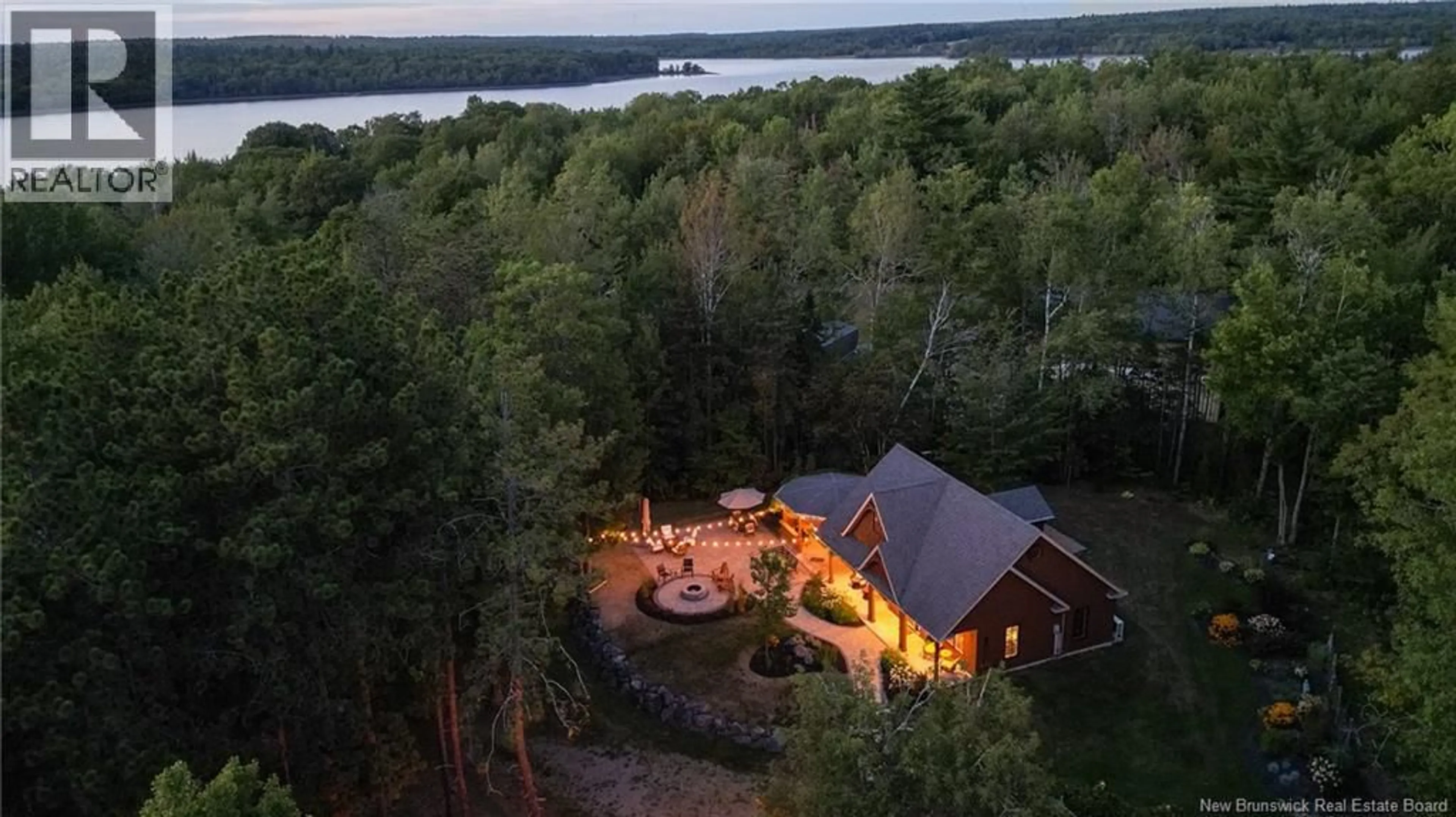 A pic from outside/outdoor area/front of a property/back of a property/a pic from drone, water/lake/river/ocean view for 1152 SCENIC NARROWS BOULEVARD, Cambridge-Narrows New Brunswick E4C2N2