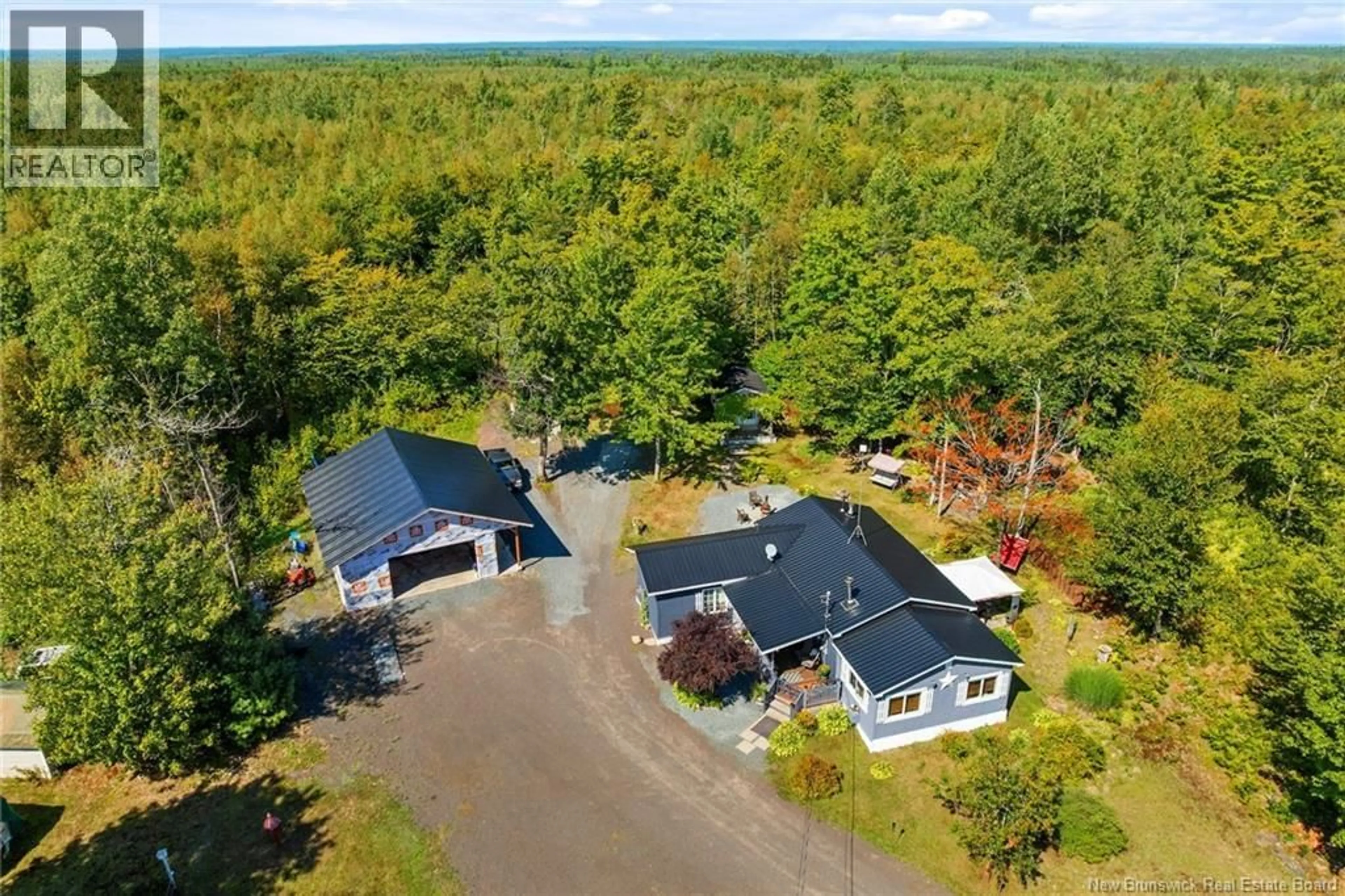 A pic from outside/outdoor area/front of a property/back of a property/a pic from drone, water/lake/river/ocean view for 1677 BRONSON SETT ROAD, Bronson Settlement New Brunswick E4A2M2