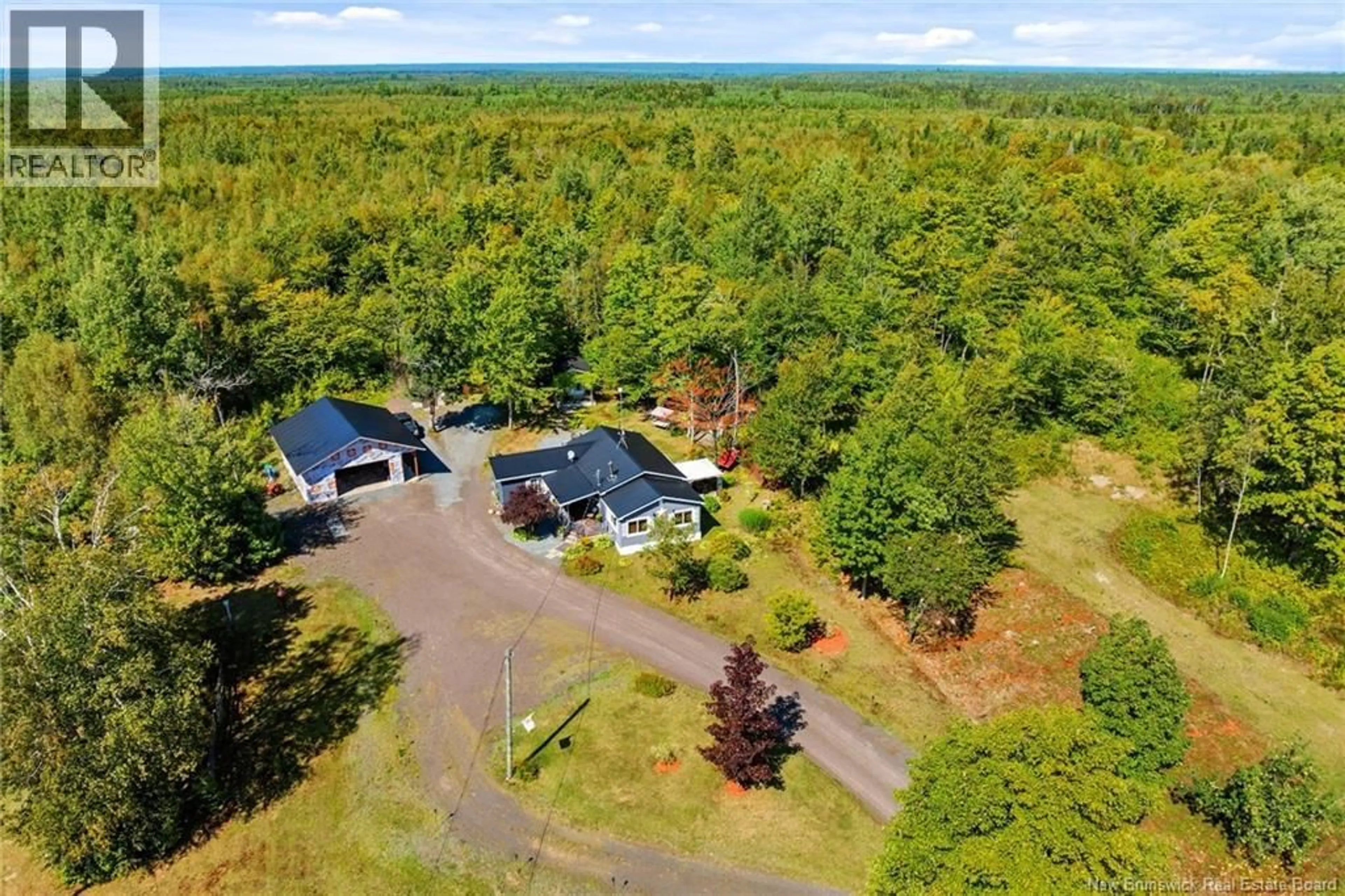 A pic from outside/outdoor area/front of a property/back of a property/a pic from drone, forest/trees view for 1677 BRONSON SETT ROAD, Bronson Settlement New Brunswick E4A2M2