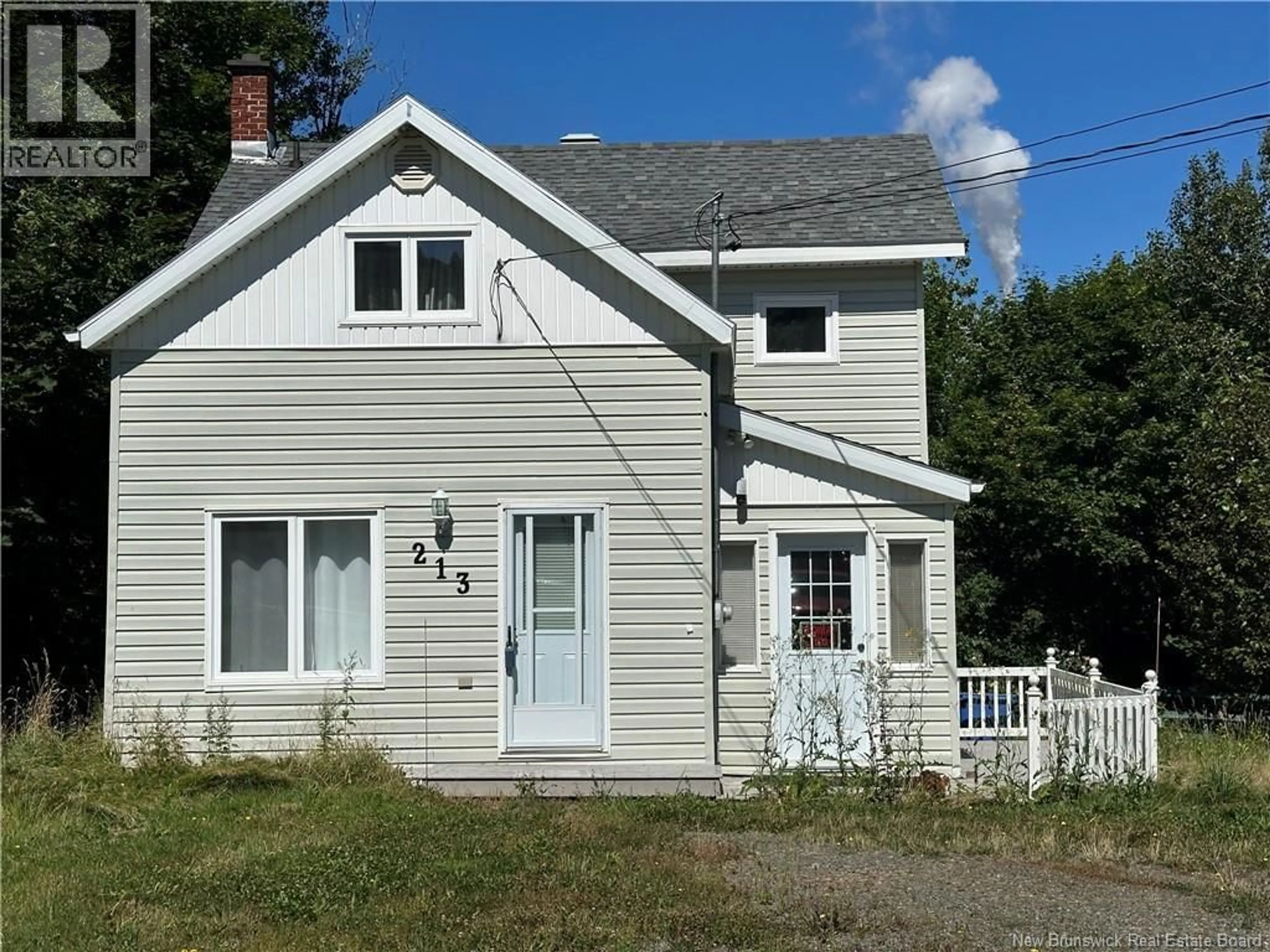 Home with vinyl exterior material, street for 213 NOTRE DAME STREET, Atholville New Brunswick E3N4T1