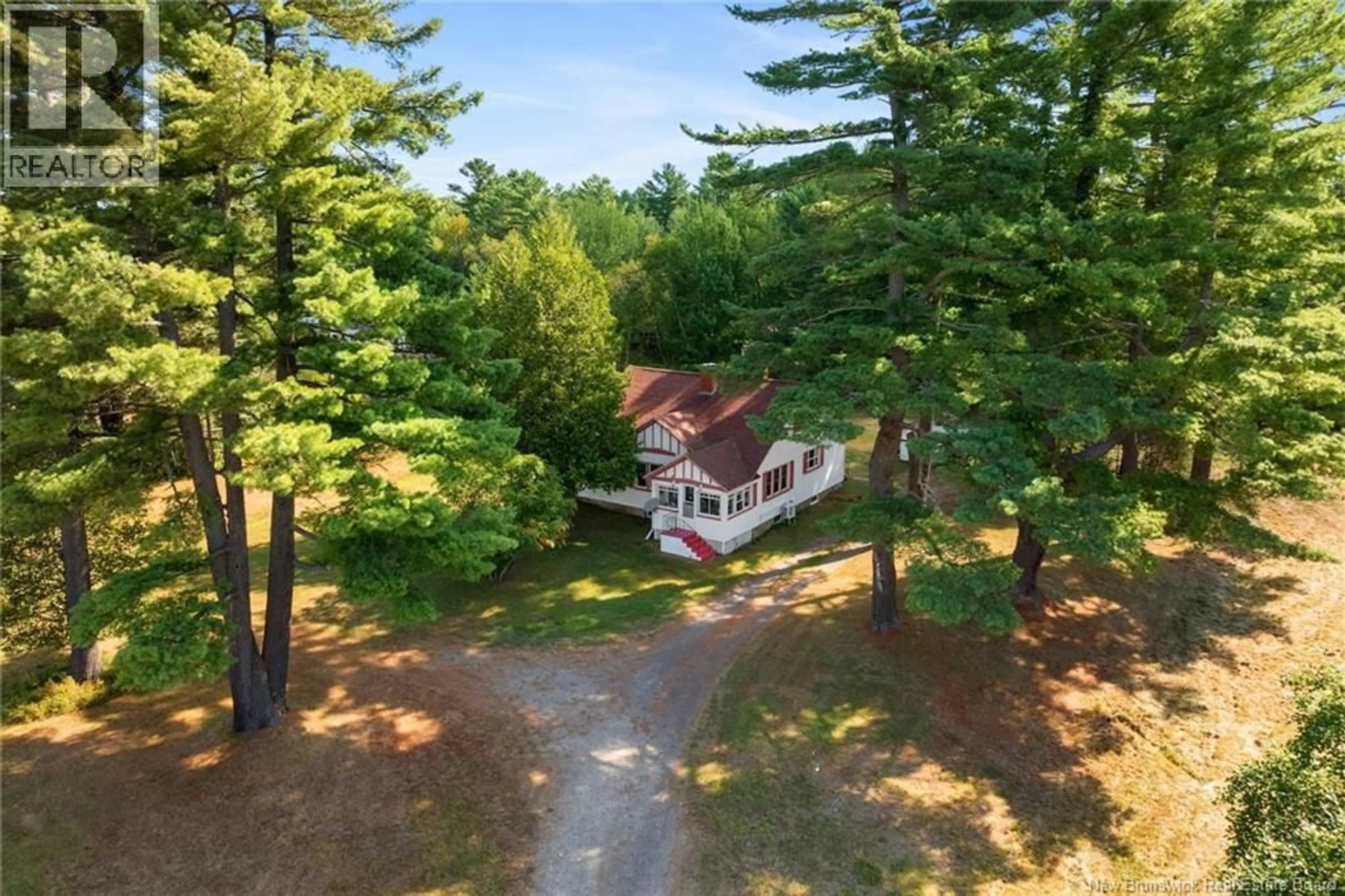 A pic from outside/outdoor area/front of a property/back of a property/a pic from drone, forest/trees view for 848 PLEASANT DRIVE, Minto New Brunswick E4B2V1