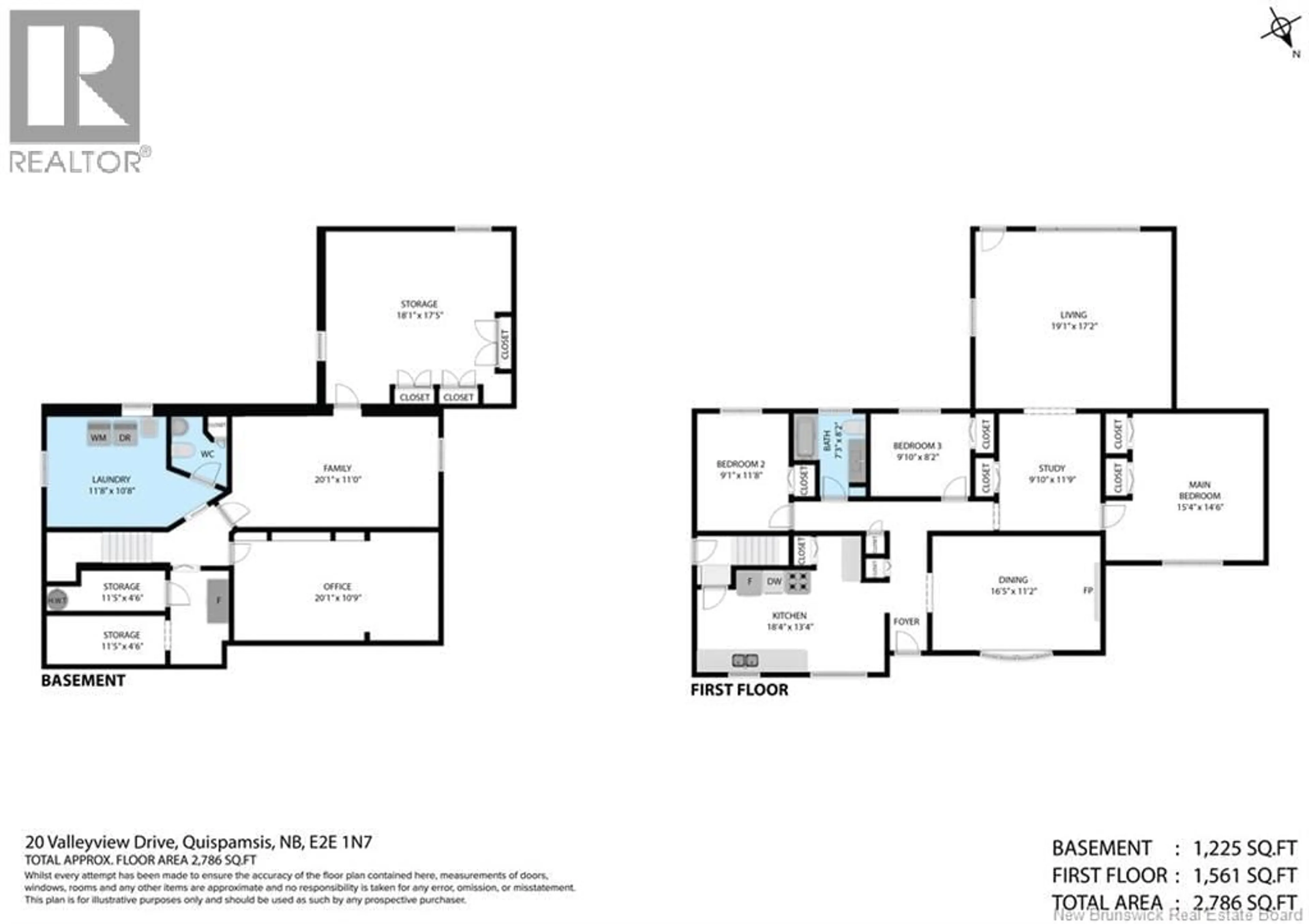 Floor plan for 20 VALLEYVIEW DRIVE, Quispamsis New Brunswick E2E1N7