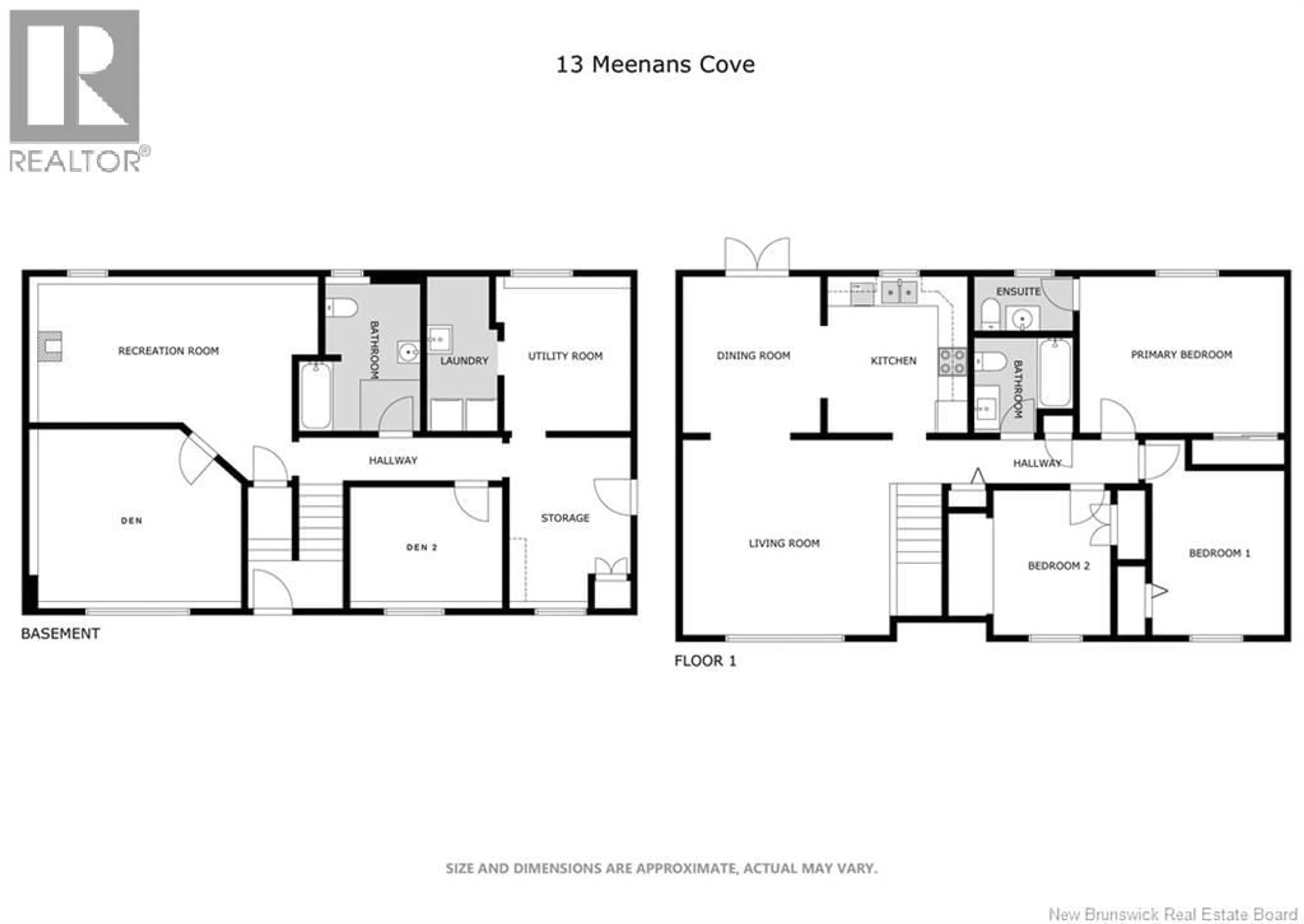 Floor plan for 13 MEENANS COVE ROAD, Quispamsis New Brunswick E2E1M7