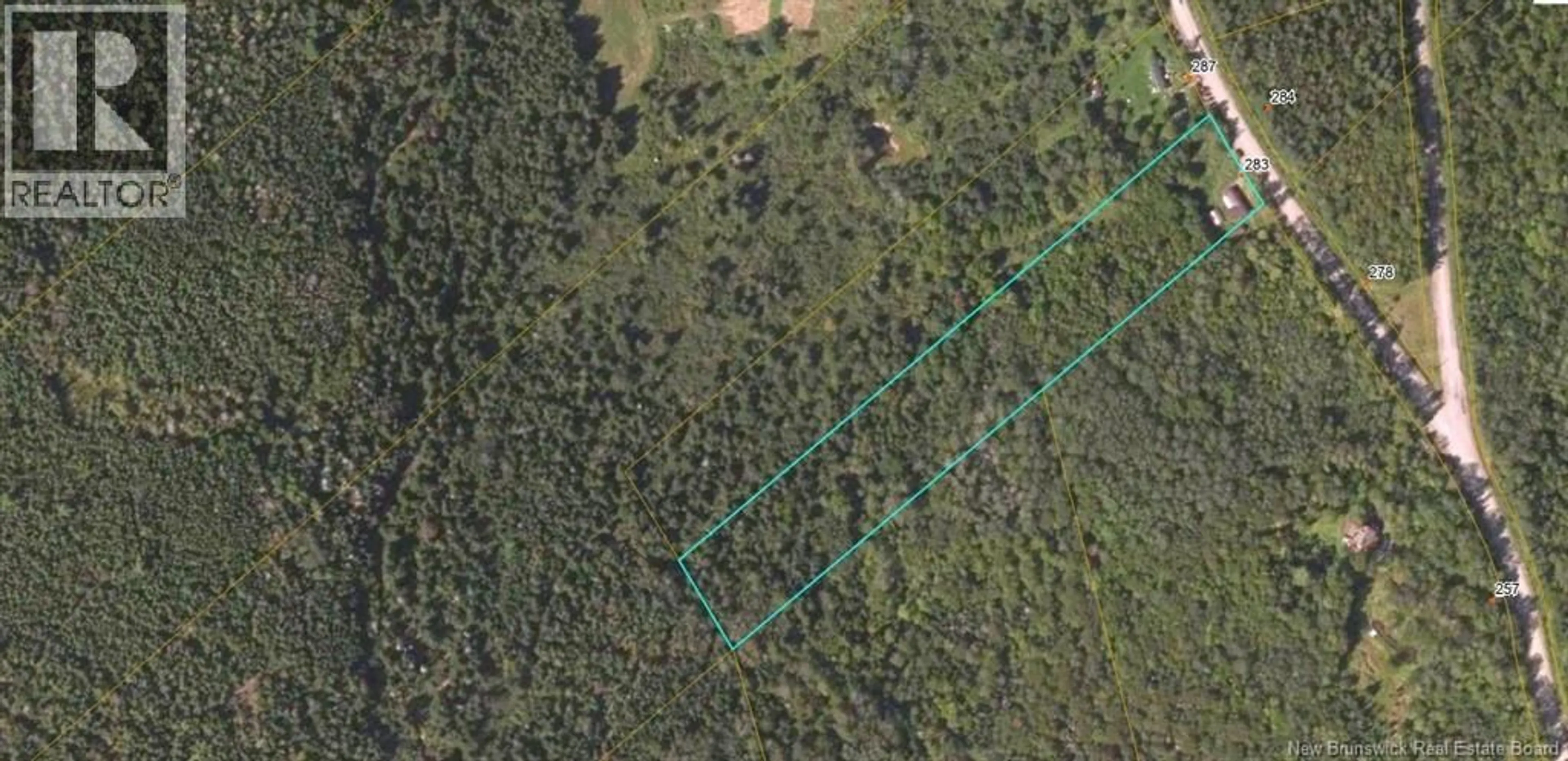 A pic from outside/outdoor area/front of a property/back of a property/a pic from drone, forest/trees view for 283 ROUTE 855, Bloomfield New Brunswick E5N4V8