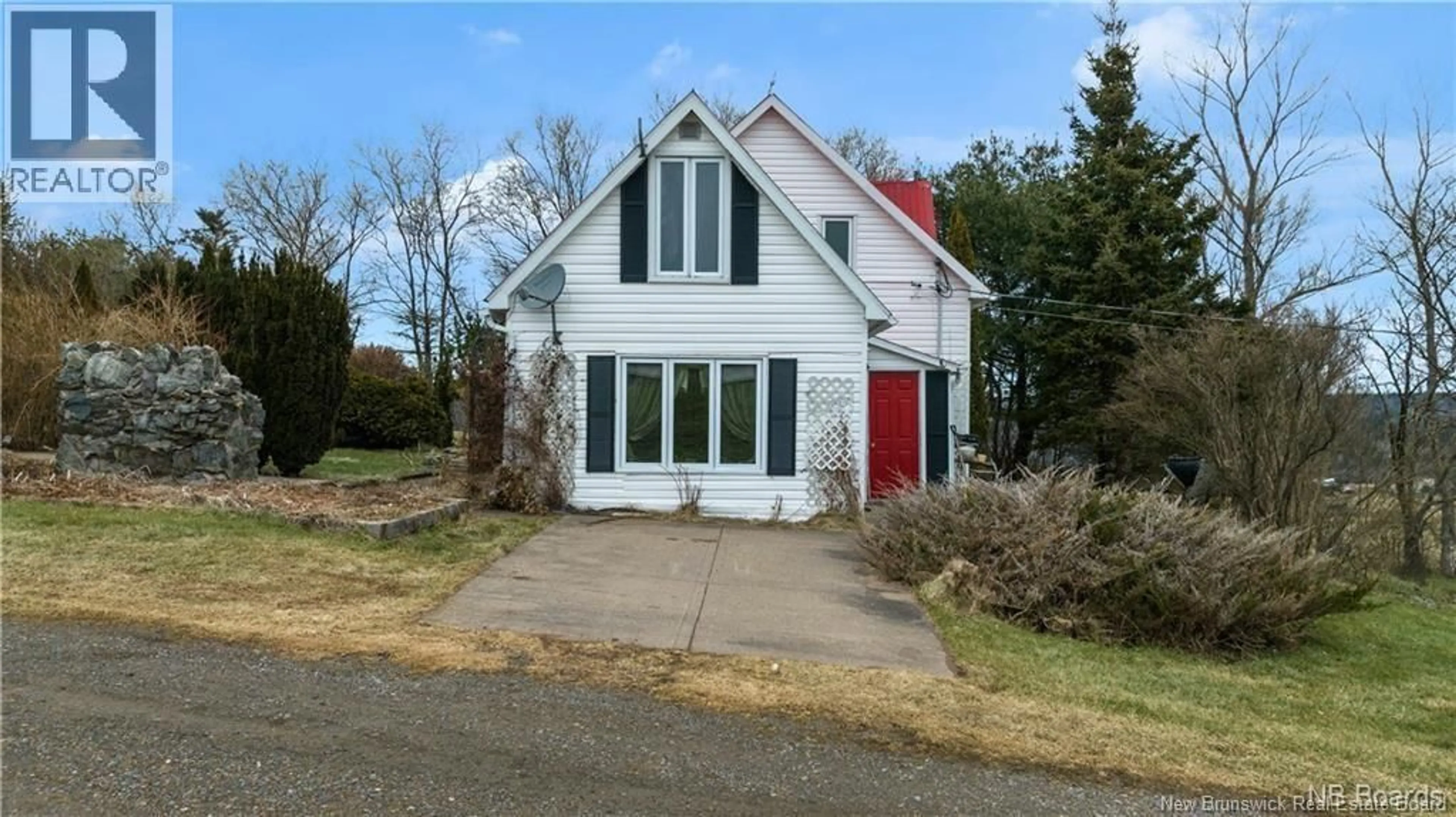 Home with vinyl exterior material, street for 689 CARPENTER BALD HILL ROAD, Wickham New Brunswick E5T3W7
