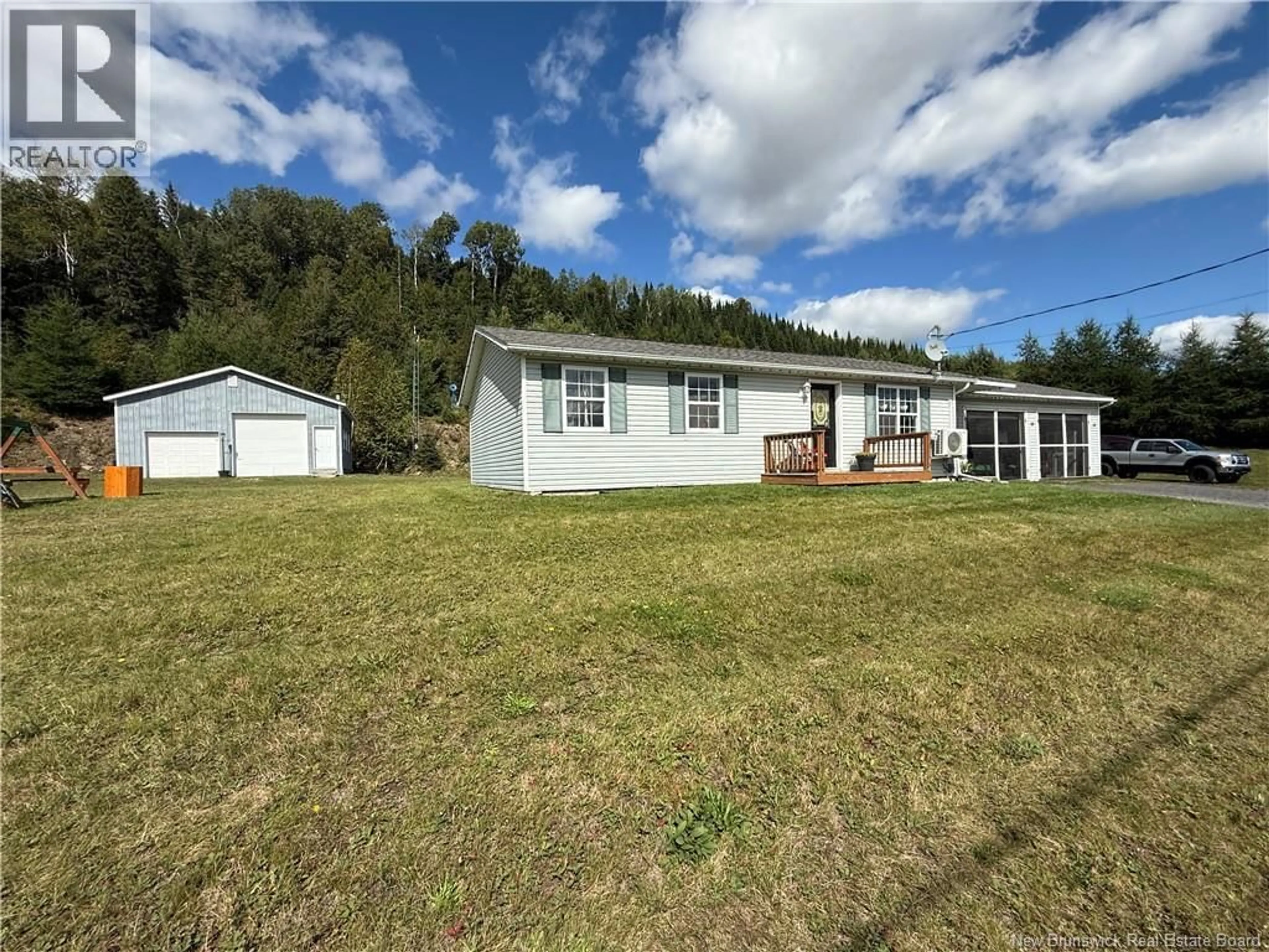 A pic from outside/outdoor area/front of a property/back of a property/a pic from drone, water/lake/river/ocean view for 40 SUTHERLAND BROOK ROAD, DSL de Drummond/DSL of Drummond New Brunswick E3Y3T9