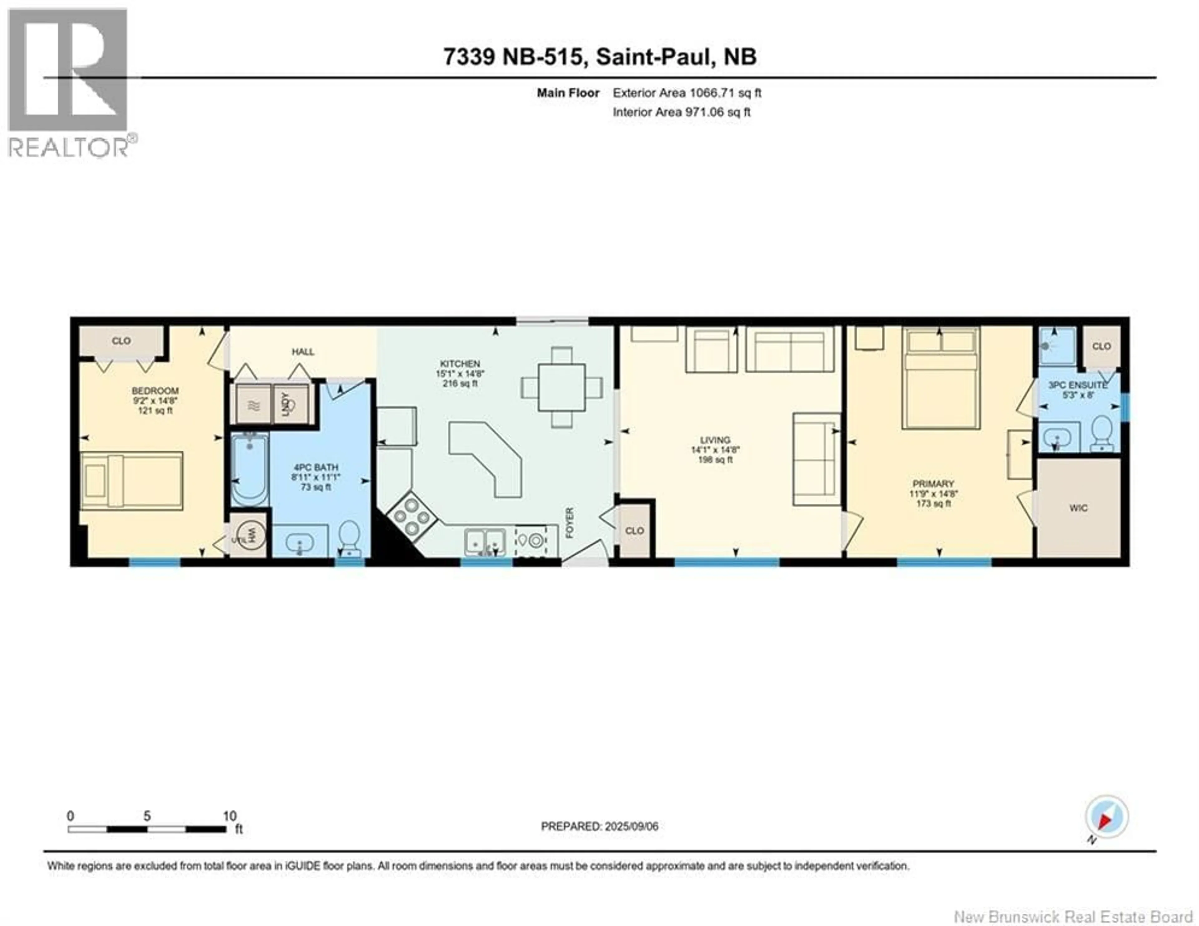 Floor plan for 7339 ROUTE 515, Saint-Paul New Brunswick E4T3R1