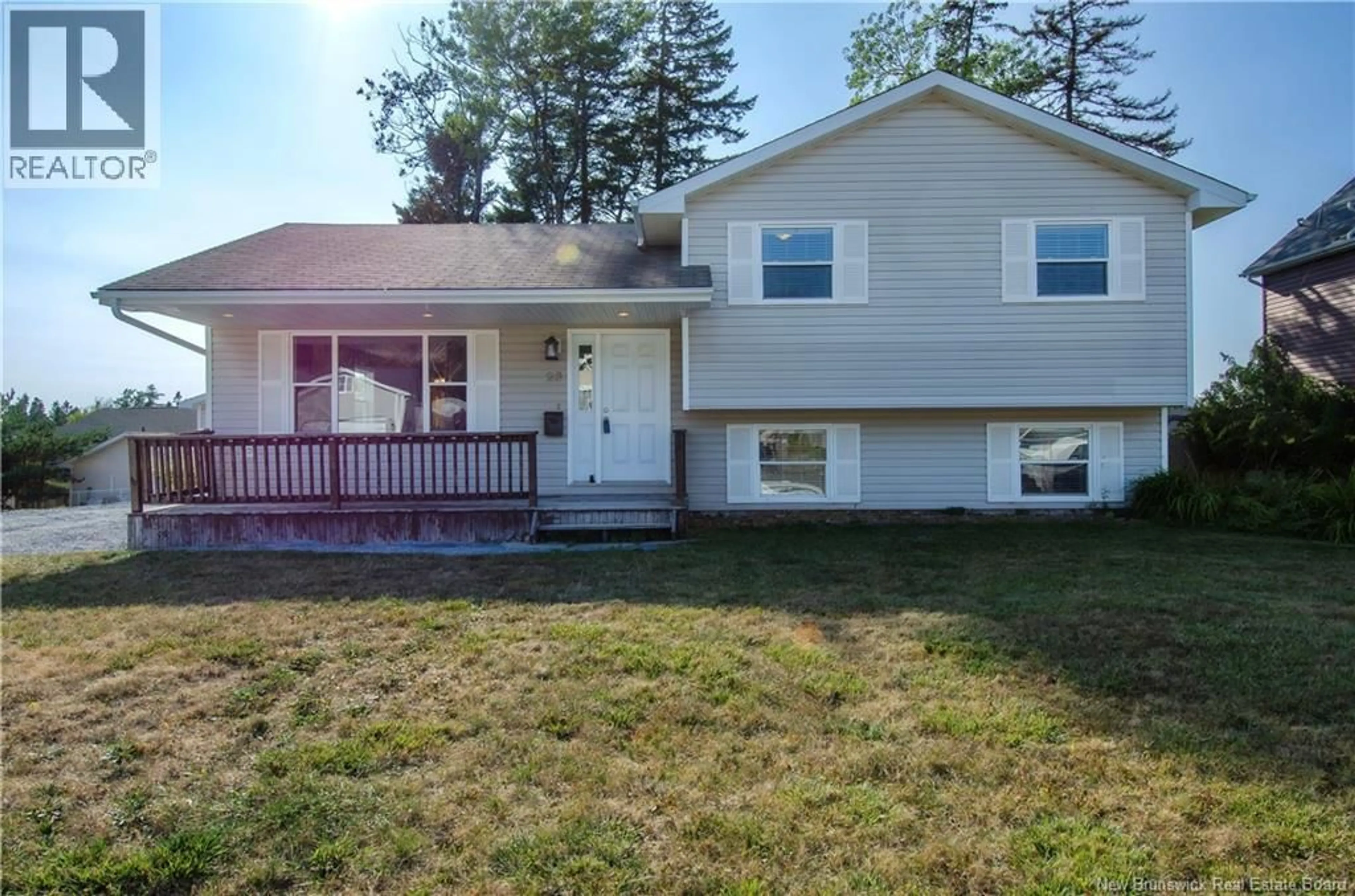 Home with vinyl exterior material, street for 23 HAWKES DRIVE, Saint John New Brunswick E2M0A5