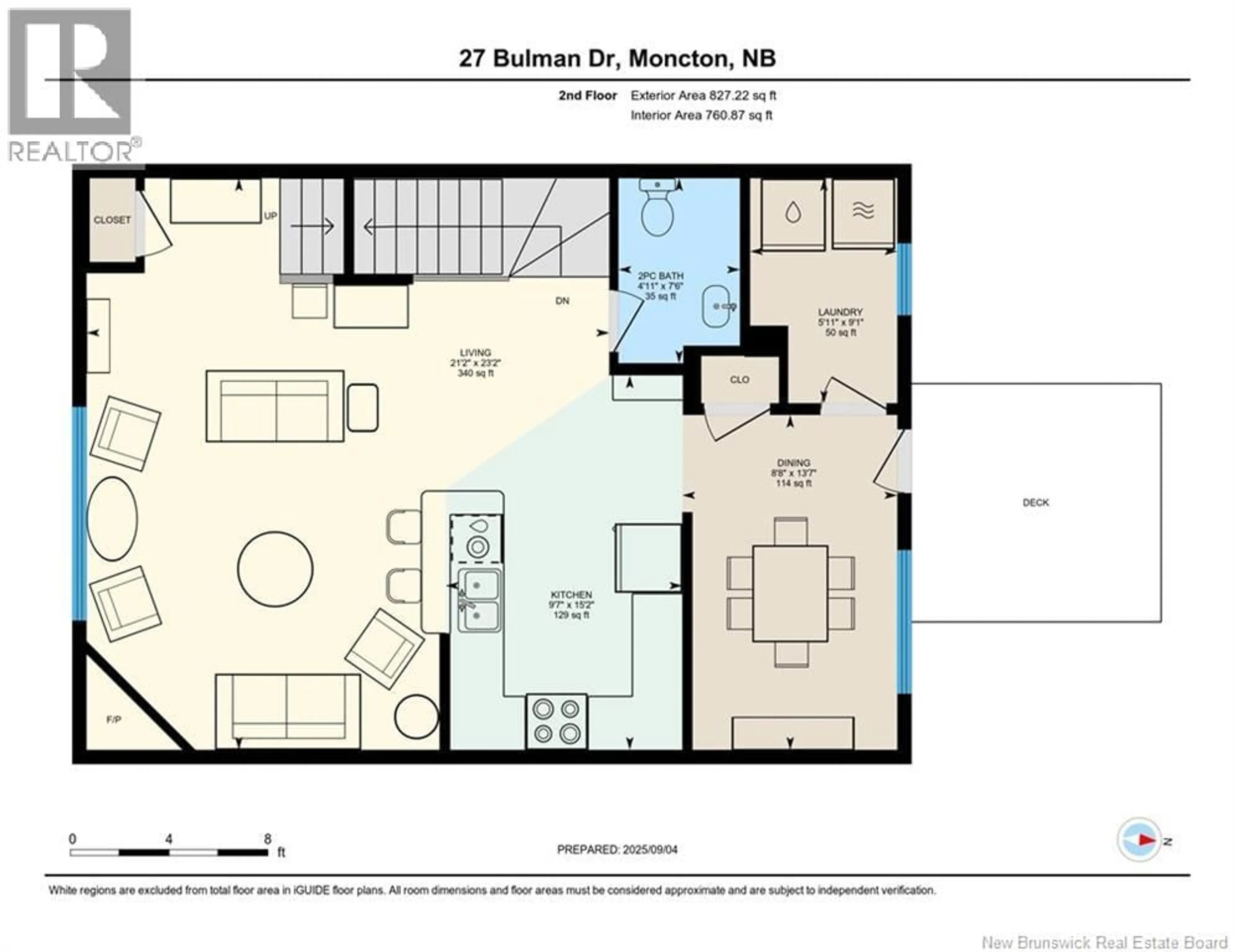 Floor plan for 2 - 27 BULMAN DRIVE, Moncton New Brunswick E1G1G9