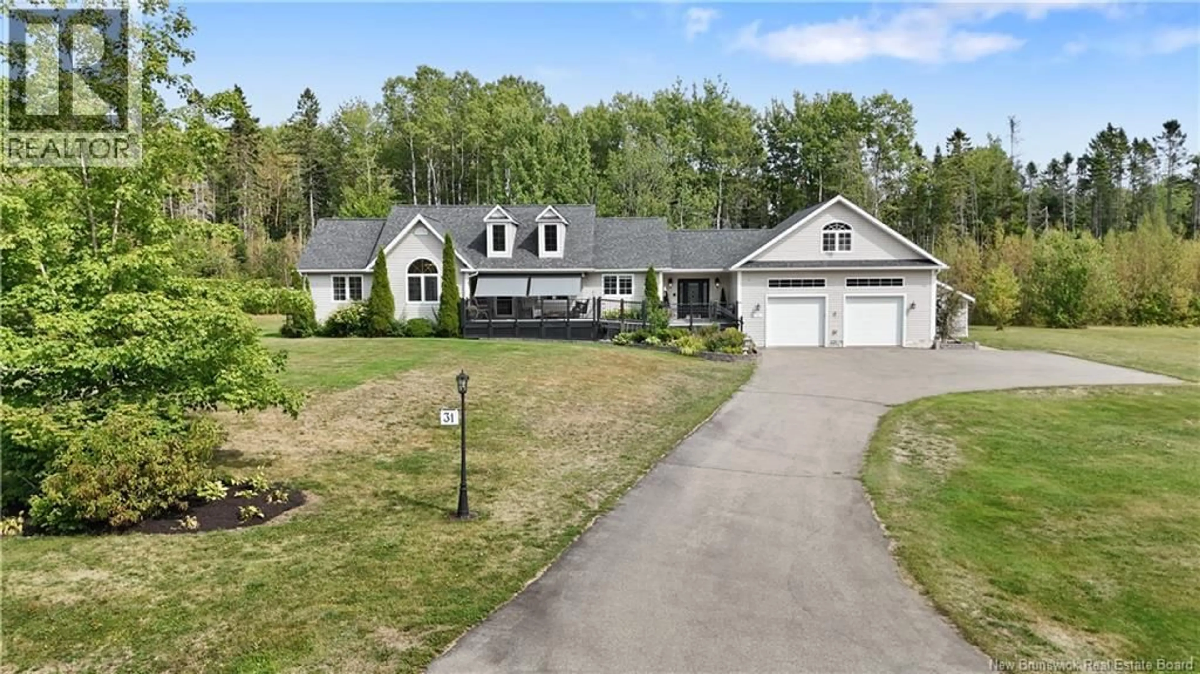 Home with vinyl exterior material, street for 31 NEW ENGLAND DRIVE, Upper Coverdale New Brunswick E1J2B8