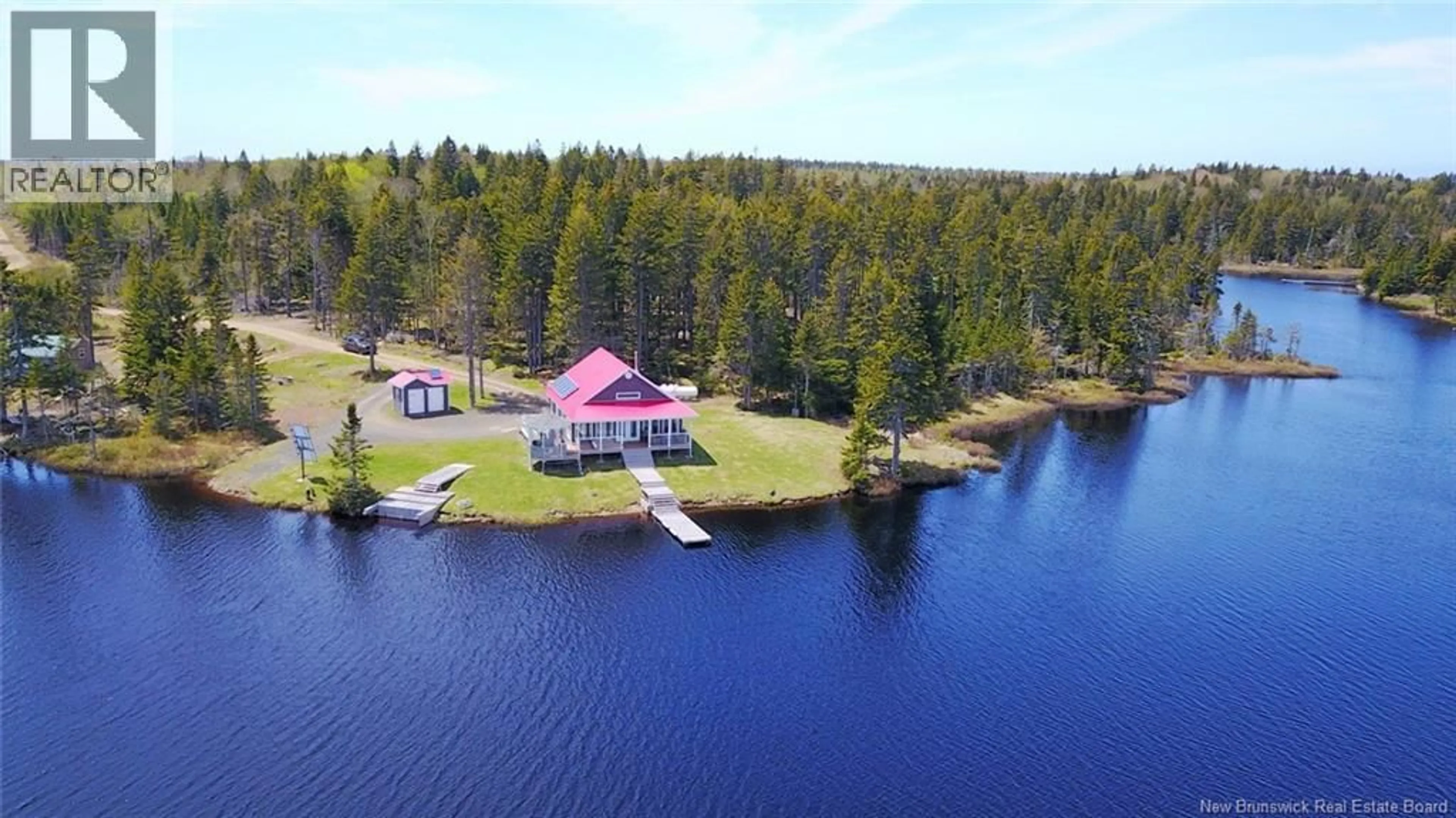 A pic from outside/outdoor area/front of a property/back of a property/a pic from drone, water/lake/river/ocean view for CRABBE ROAD, Grand Manan New Brunswick E5G4C8