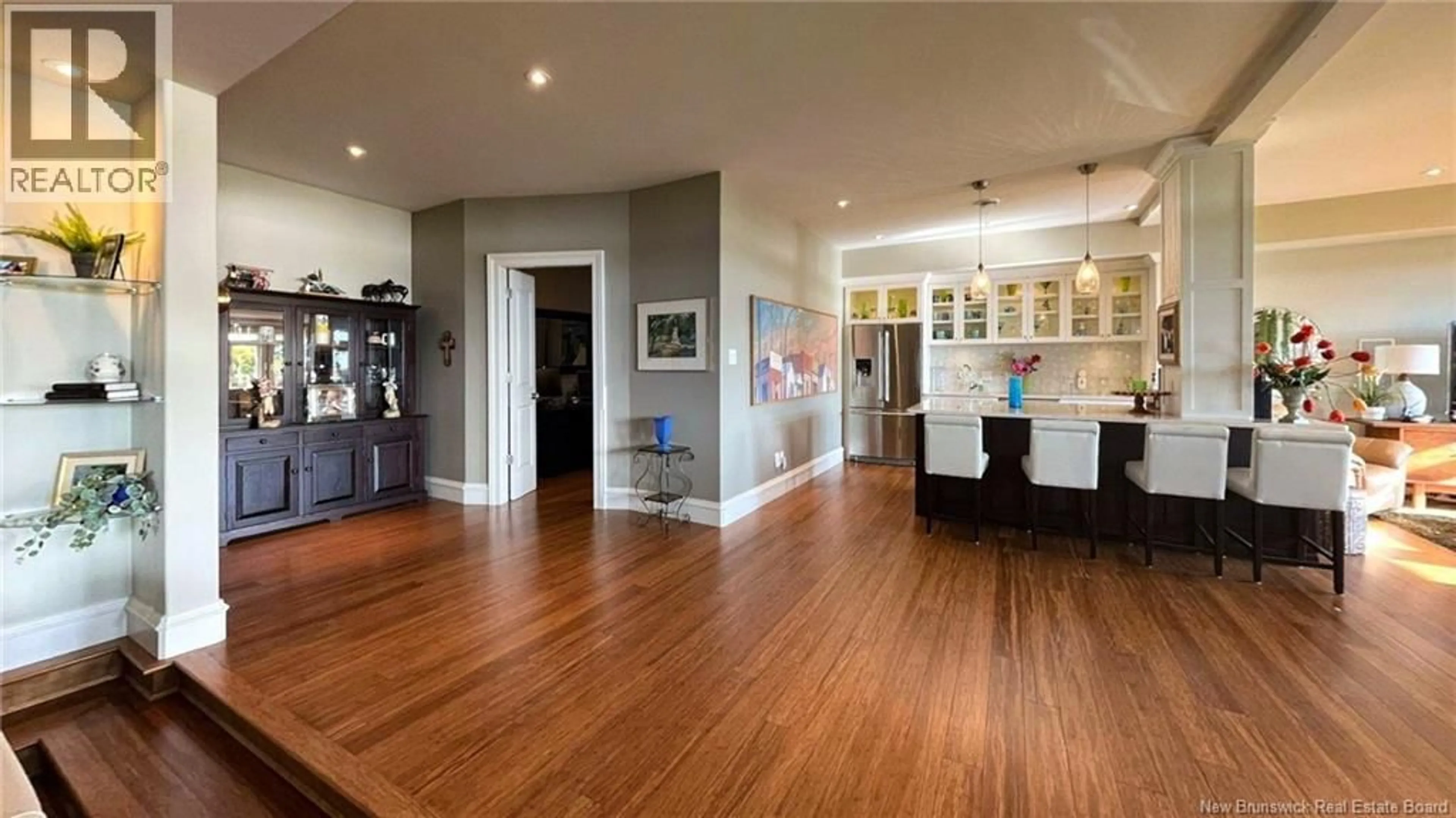 Open concept kitchen, wood/laminate floor for 43 ANCHORAGE AVENUE, Saint John New Brunswick E2K5R3