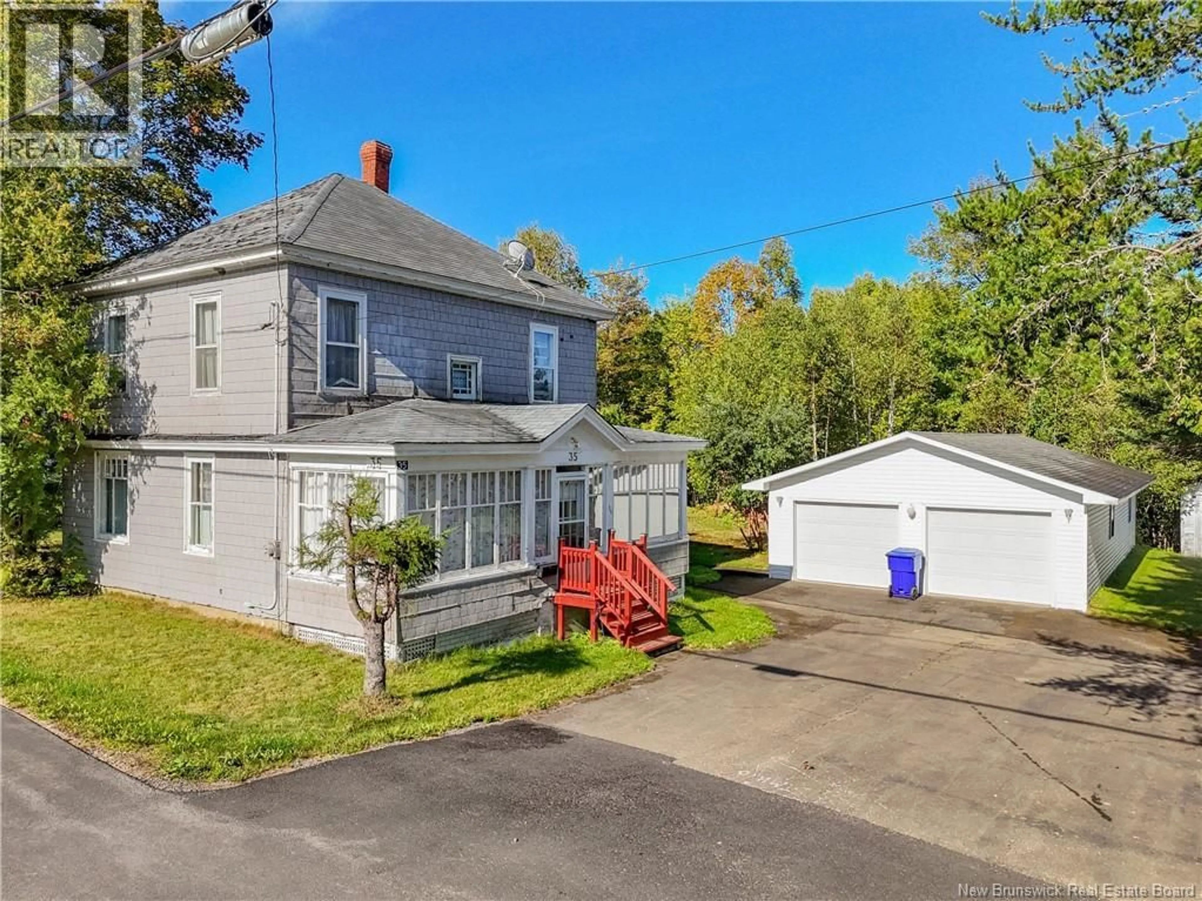 A pic from outside/outdoor area/front of a property/back of a property/a pic from drone, street for 35 SAUNDERS ROAD, McAdam New Brunswick E6J1L4
