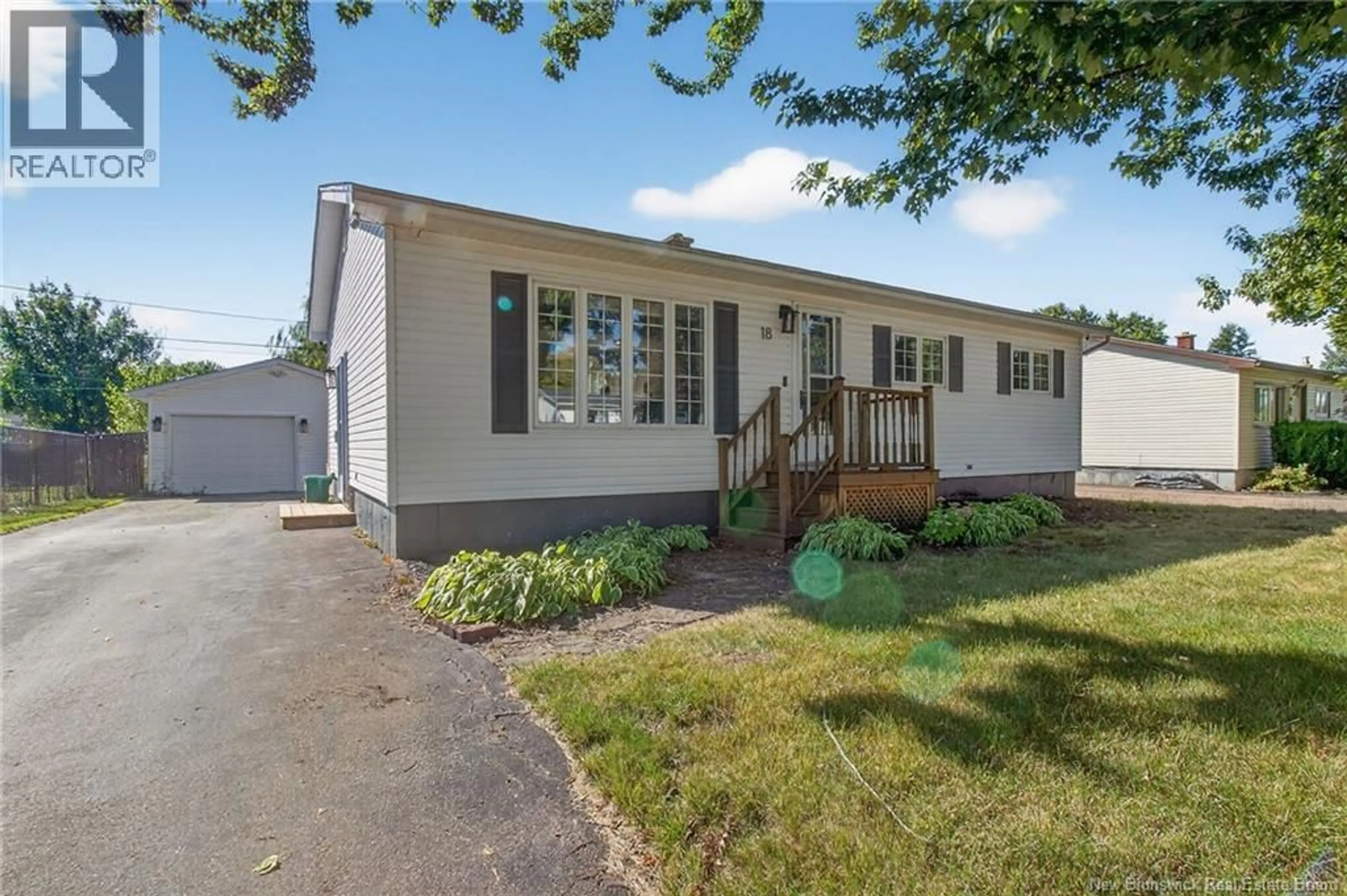 Home with vinyl exterior material, street for 18 ASHBURN AVENUE, Riverview New Brunswick E1B3C7