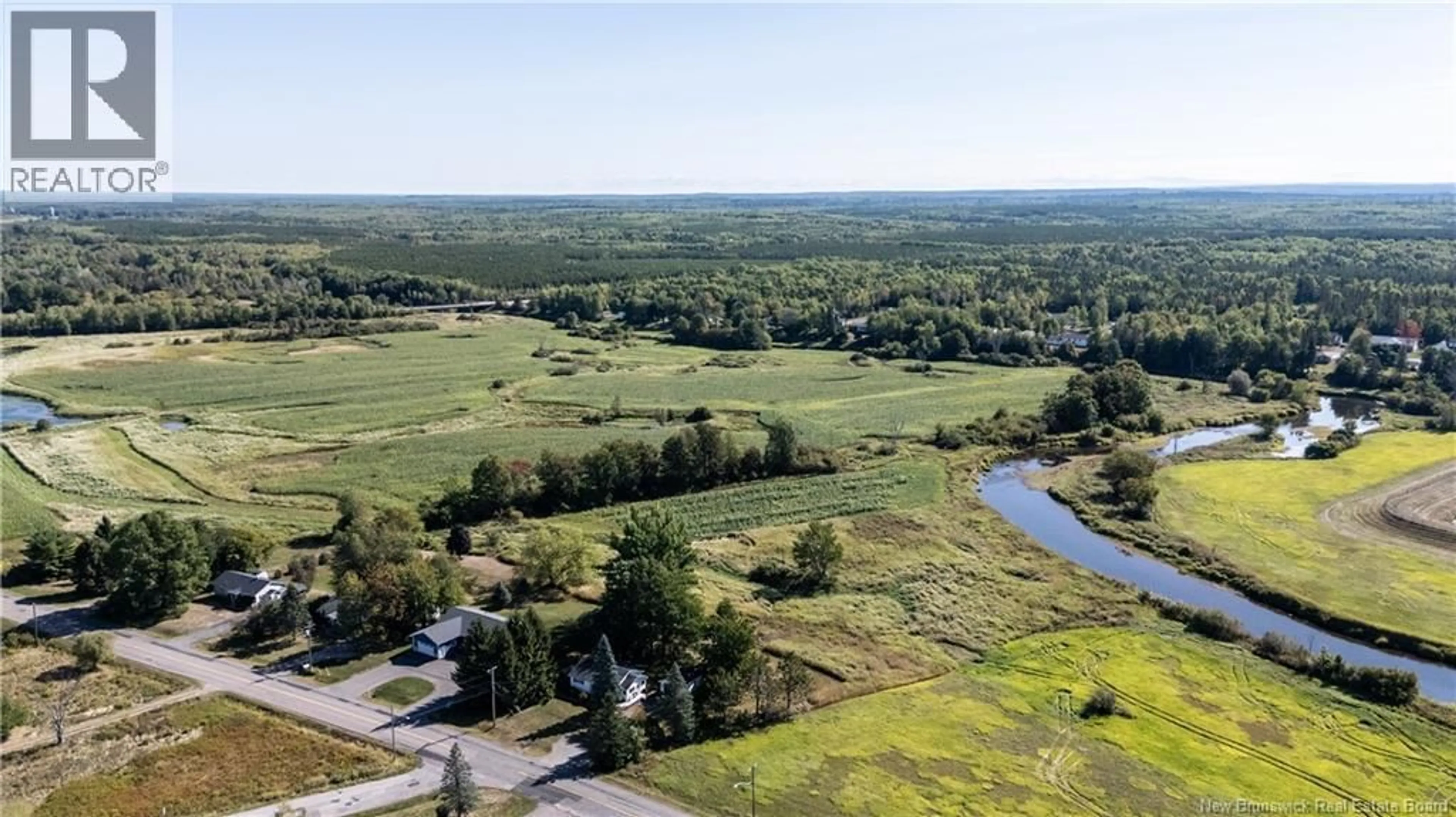 A pic from outside/outdoor area/front of a property/back of a property/a pic from drone, water/lake/river/ocean view for 84 OLD POST ROAD, Petitcodiac New Brunswick E4Z4N9