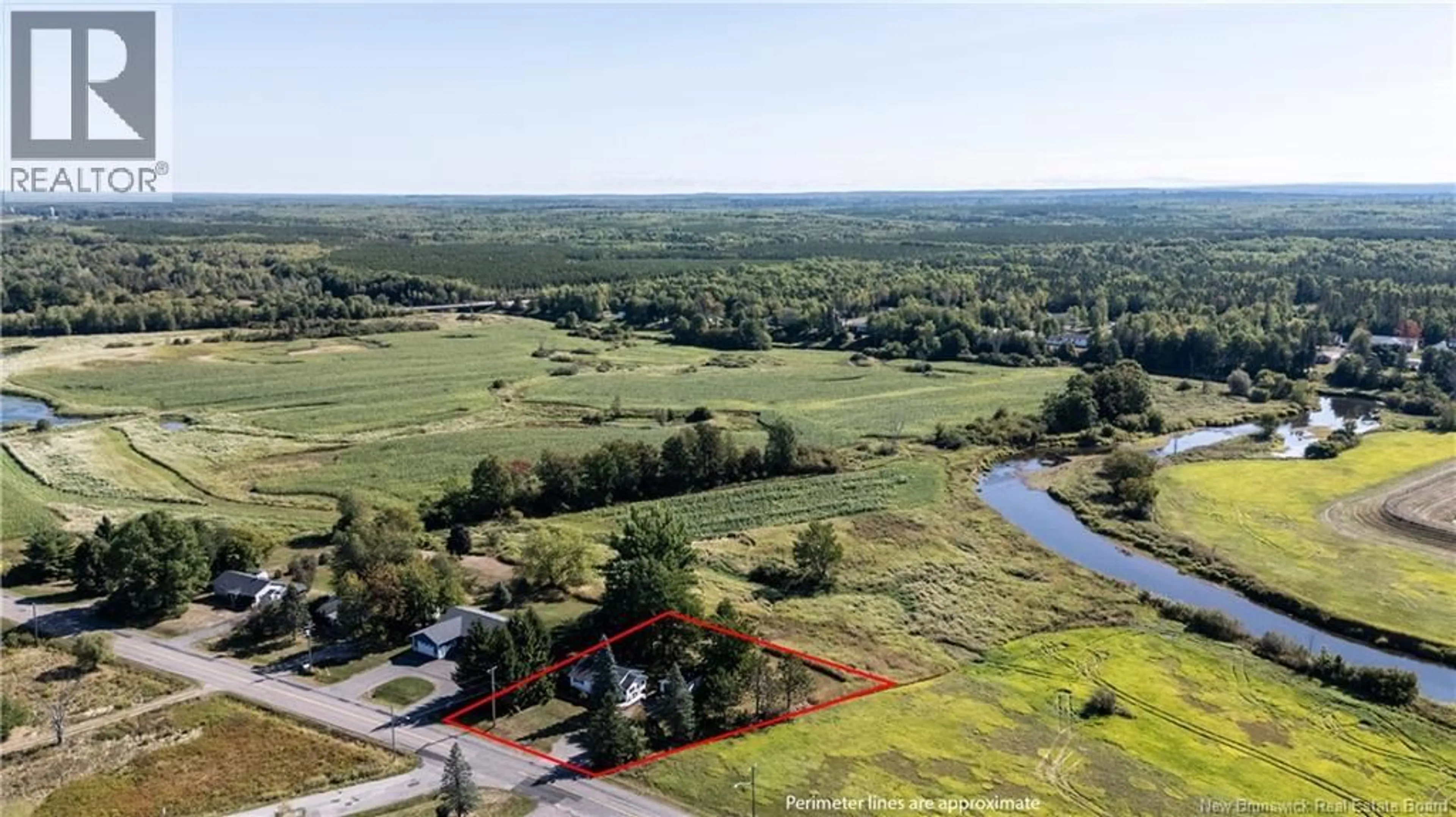 A pic from outside/outdoor area/front of a property/back of a property/a pic from drone, water/lake/river/ocean view for 84 OLD POST ROAD, Petitcodiac New Brunswick E4Z4N9