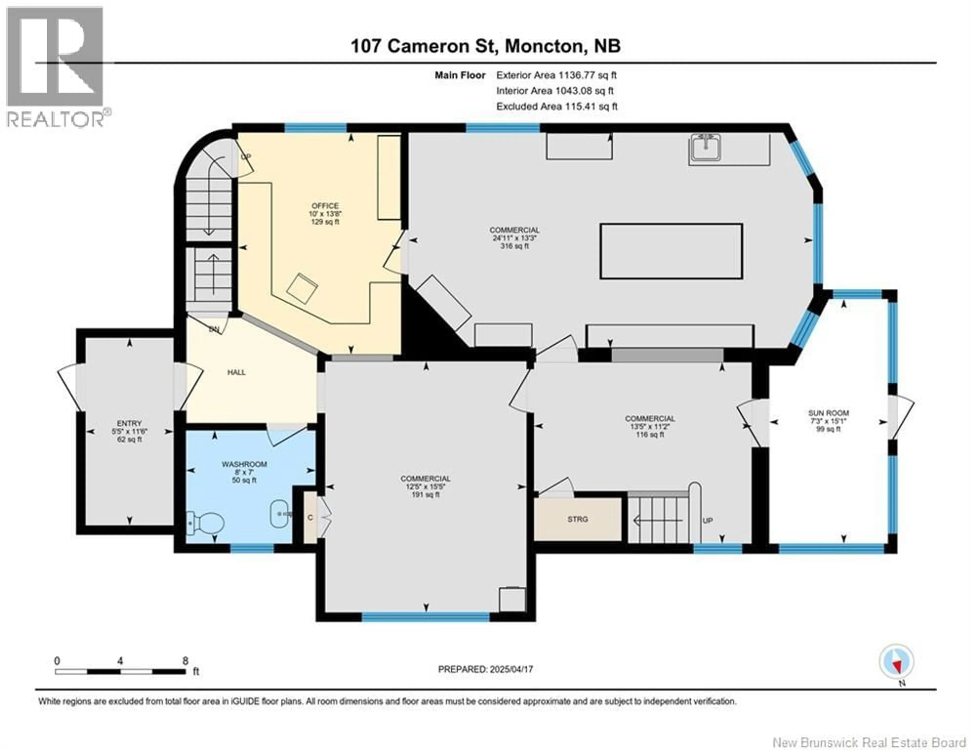 Floor plan for 107 CAMERON STREET, Moncton New Brunswick E1C5Y7