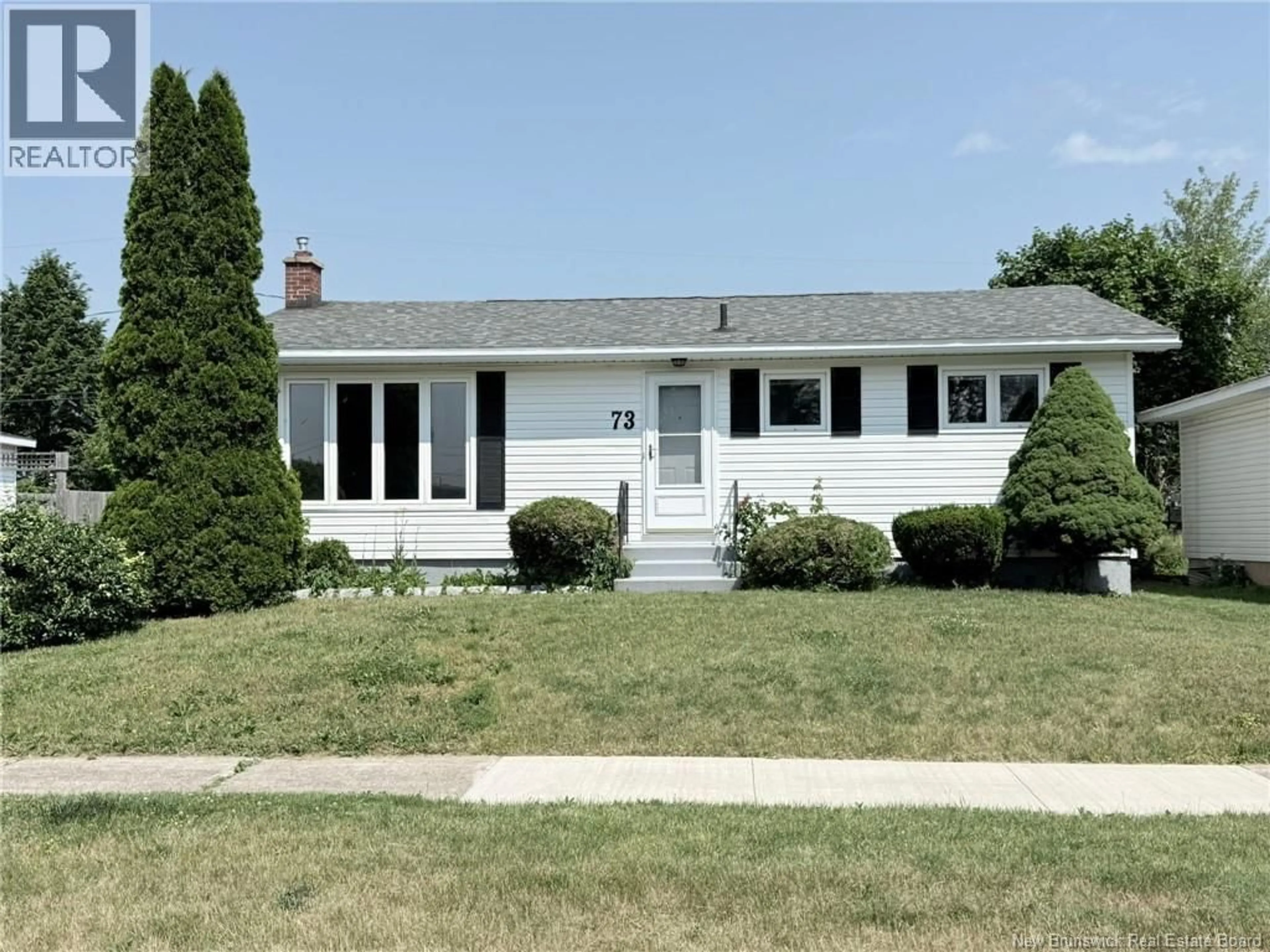 Home with vinyl exterior material, street for 73 WEYBURN ROAD, Moncton New Brunswick E1A5M5