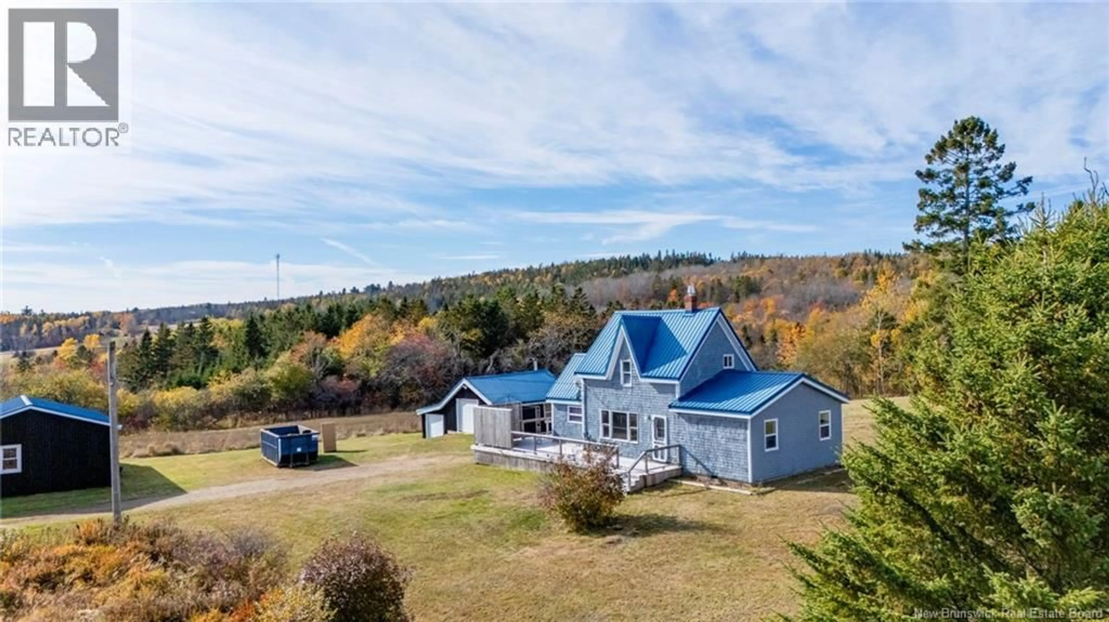 A pic from outside/outdoor area/front of a property/back of a property/a pic from drone, water/lake/river/ocean view for 2346 ROUTE 124, Hatfield Point New Brunswick E5T2T1