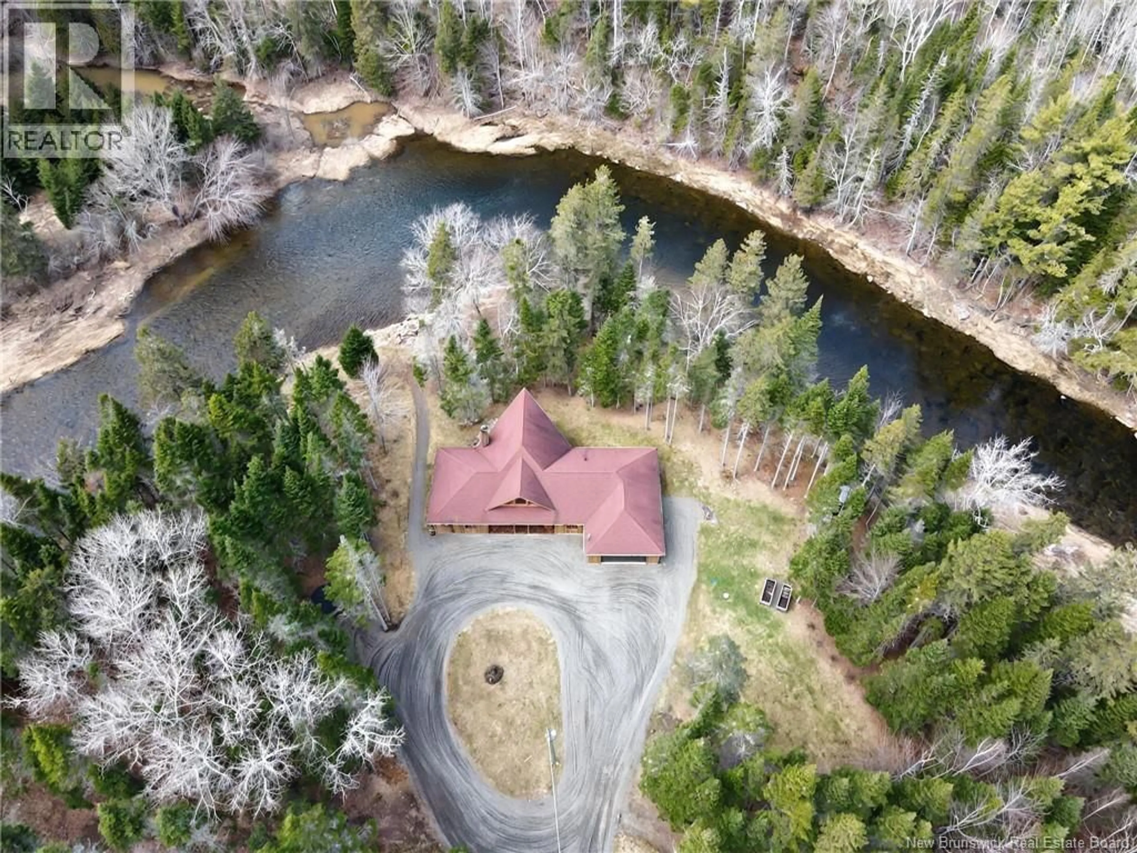 A pic from outside/outdoor area/front of a property/back of a property/a pic from drone, forest/trees view for 987 SANATORIUM ROAD, The Glades New Brunswick E4J1W9