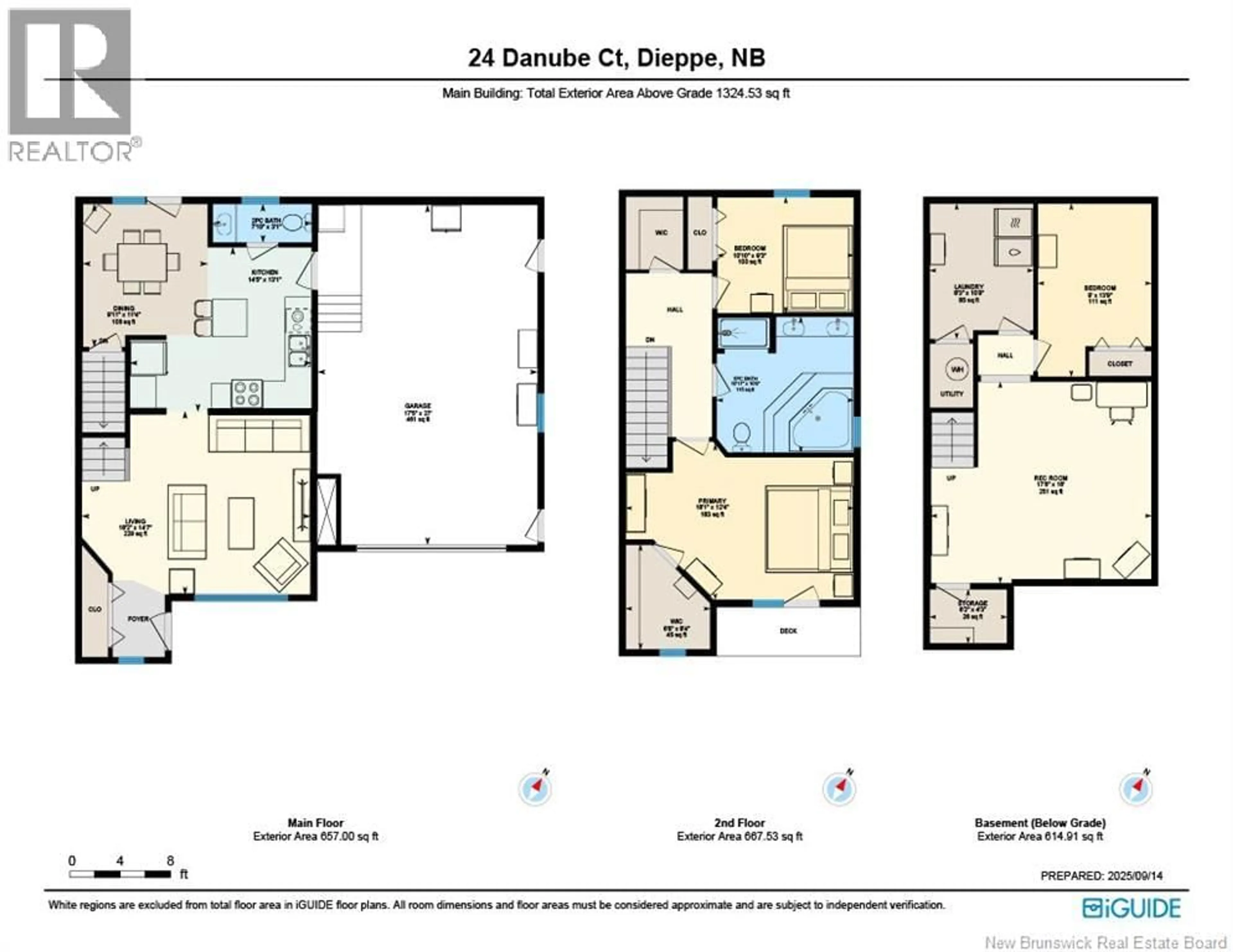 Floor plan for 24 DANUBE COURT, Dieppe New Brunswick E1A8G6