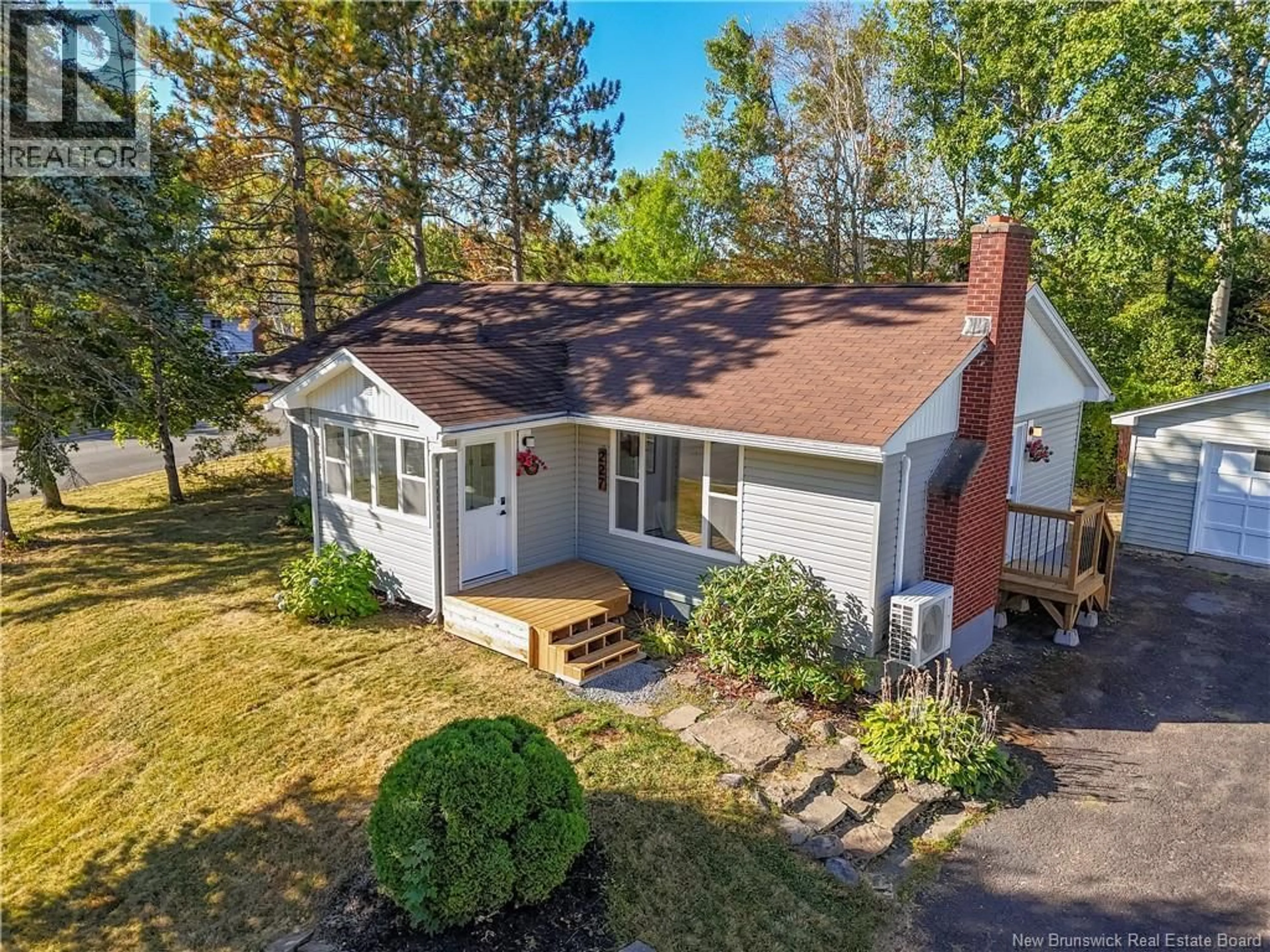 A pic from outside/outdoor area/front of a property/back of a property/a pic from drone, water/lake/river/ocean view for 227 COVENTRY CRESCENT, Fredericton New Brunswick E3B4P4