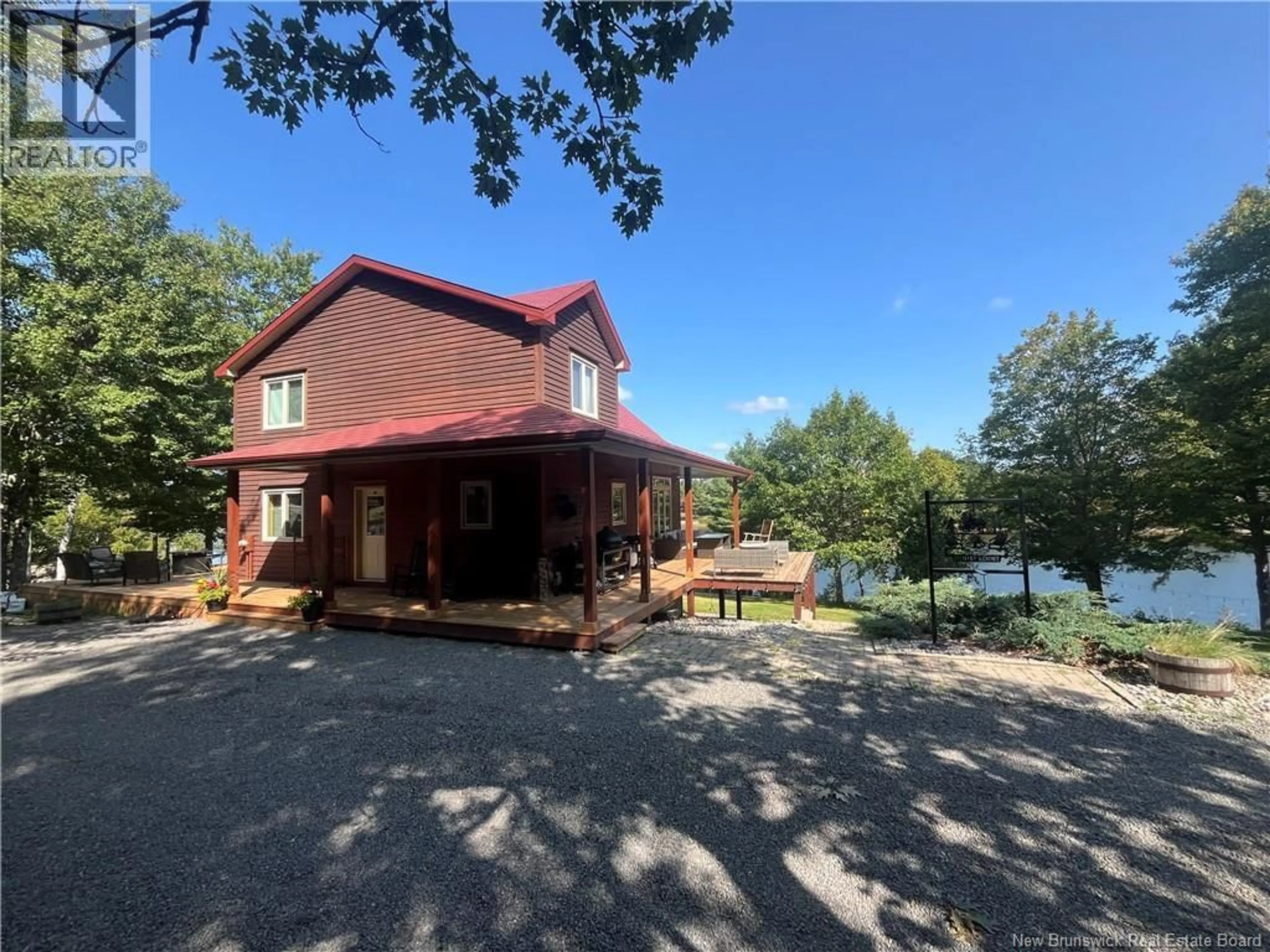 A pic from outside/outdoor area/front of a property/back of a property/a pic from drone, water/lake/river/ocean view for 3190 ROUTE 510, Browns Yard New Brunswick E4T1W6