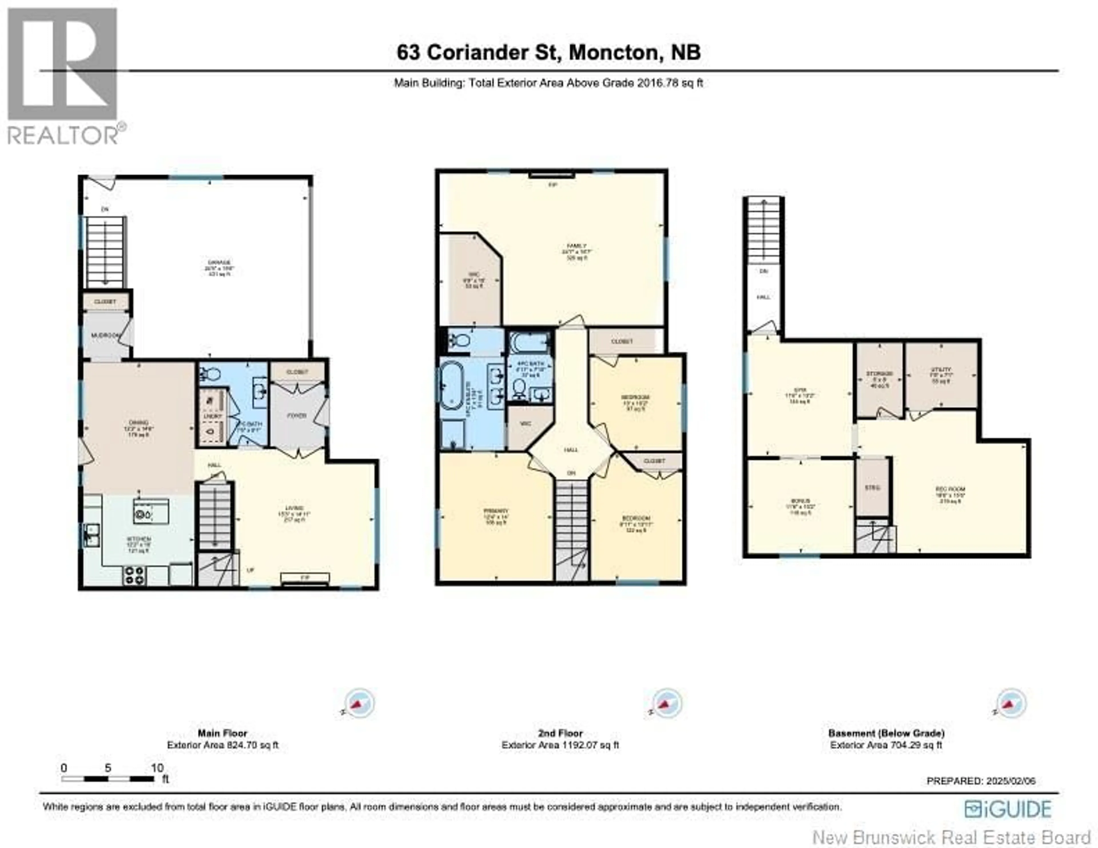 Floor plan for 63 CORIANDER STREET, Moncton New Brunswick E1G0E1