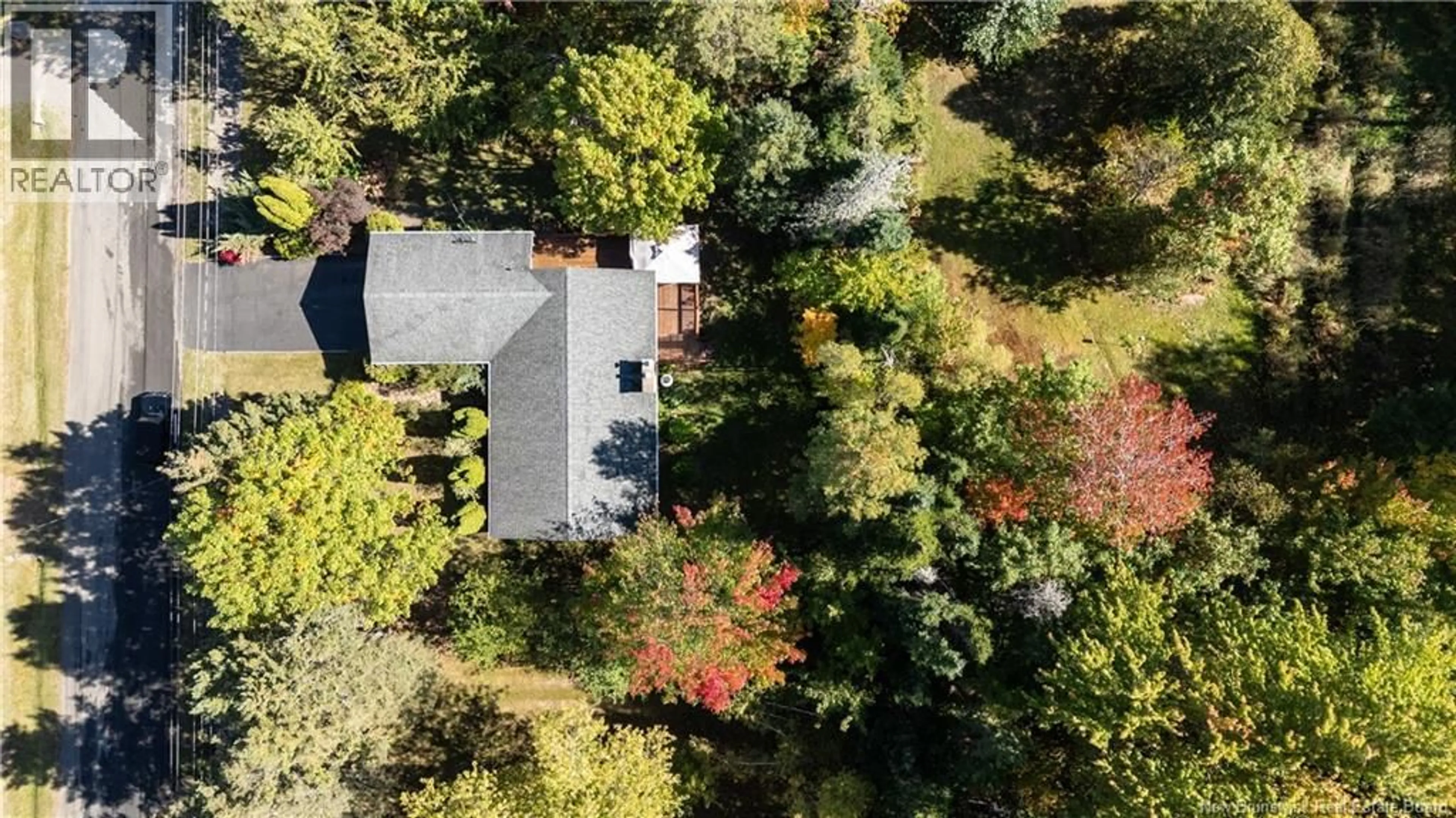 A pic from outside/outdoor area/front of a property/back of a property/a pic from drone, forest/trees view for 60 BAXTER STREET, Lower Coverdale New Brunswick E1J1B4