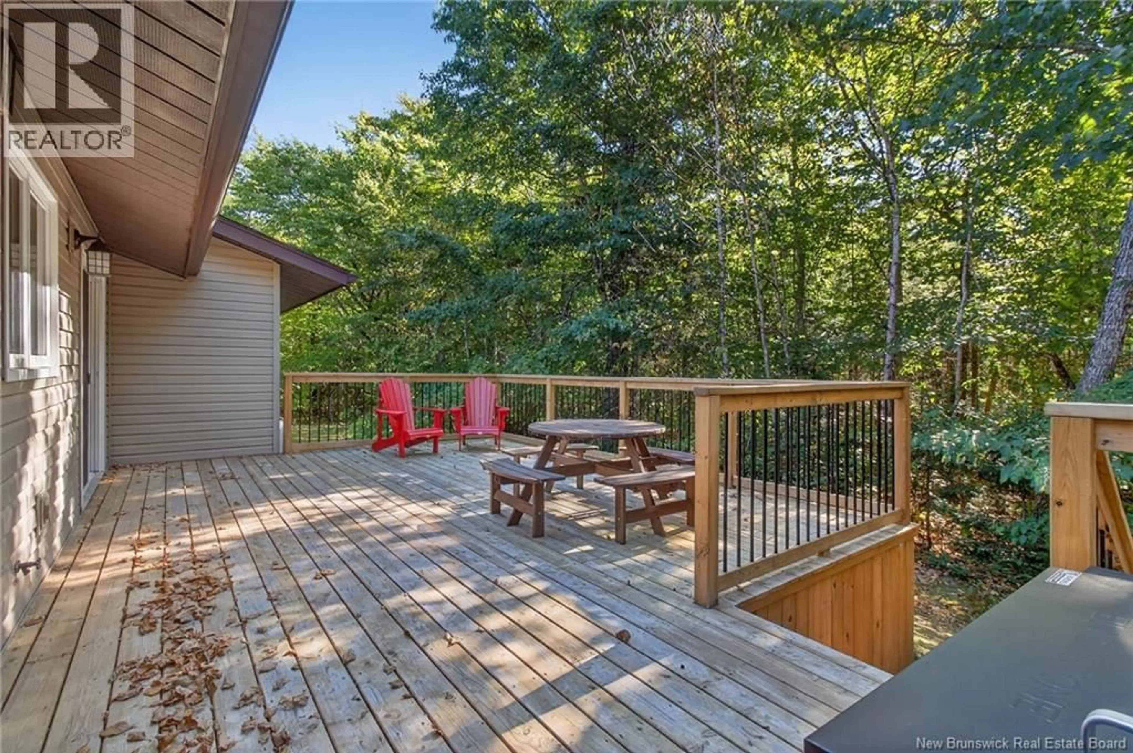 Patio, forest/trees view for 111 BIRCH HILL CRESCENT, Moncton New Brunswick E1G4R2