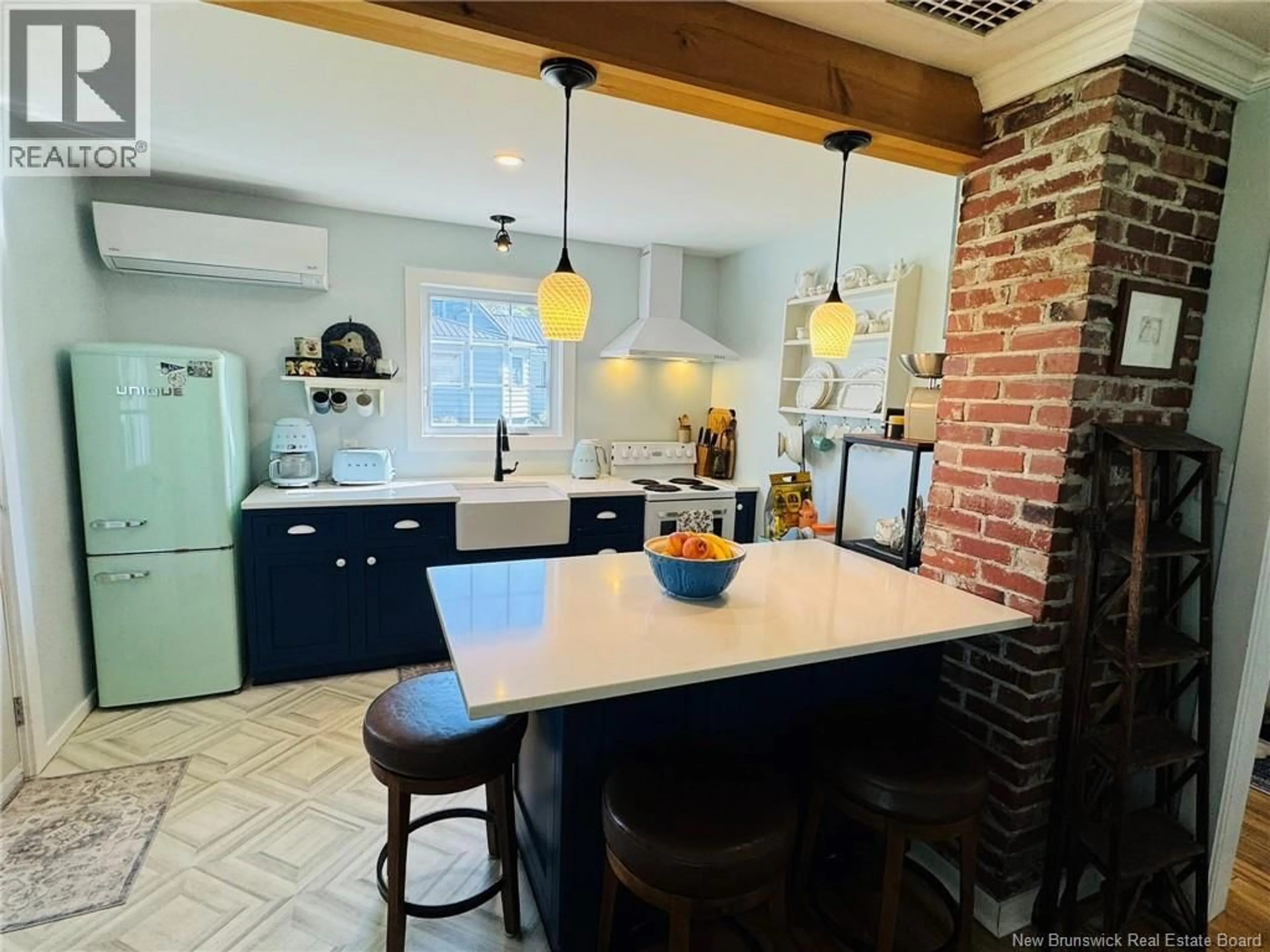 Open concept kitchen, ceramic/tile floor for 141 ST. JAMES STREET, Woodstock New Brunswick E7M2T5