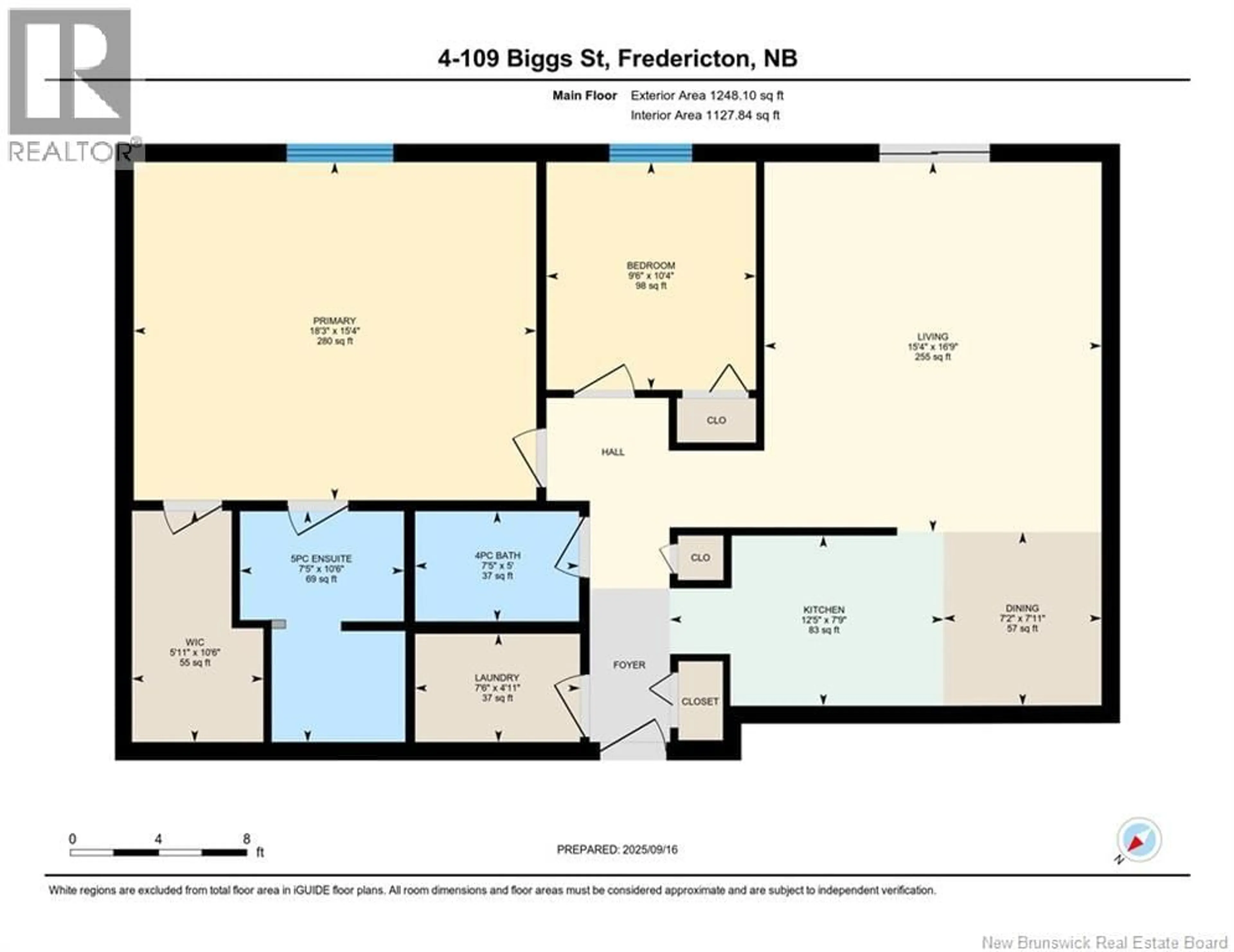 Floor plan for 4 - 109 BIGGS STREET, Fredericton New Brunswick E3B6H8