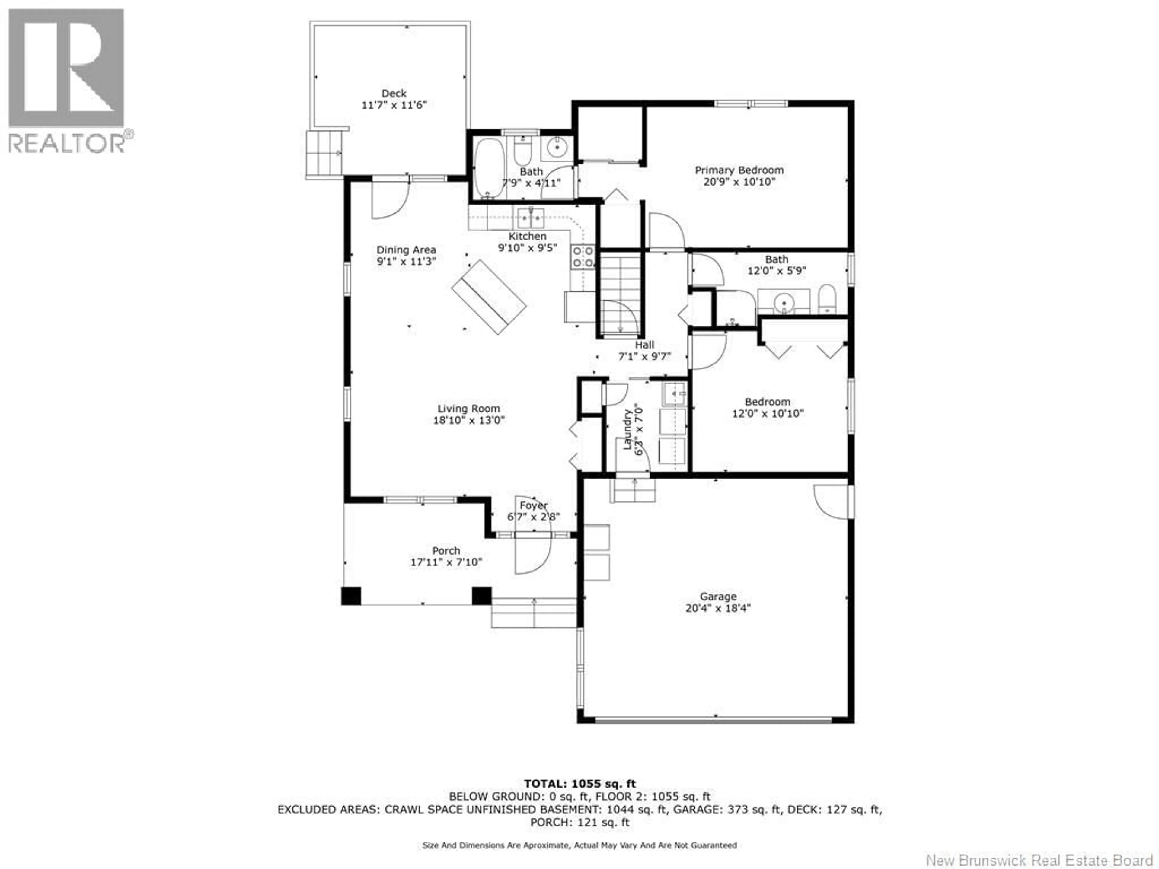 Floor plan for 20 POTTS RD, McIntosh Hill New Brunswick E4S4K7