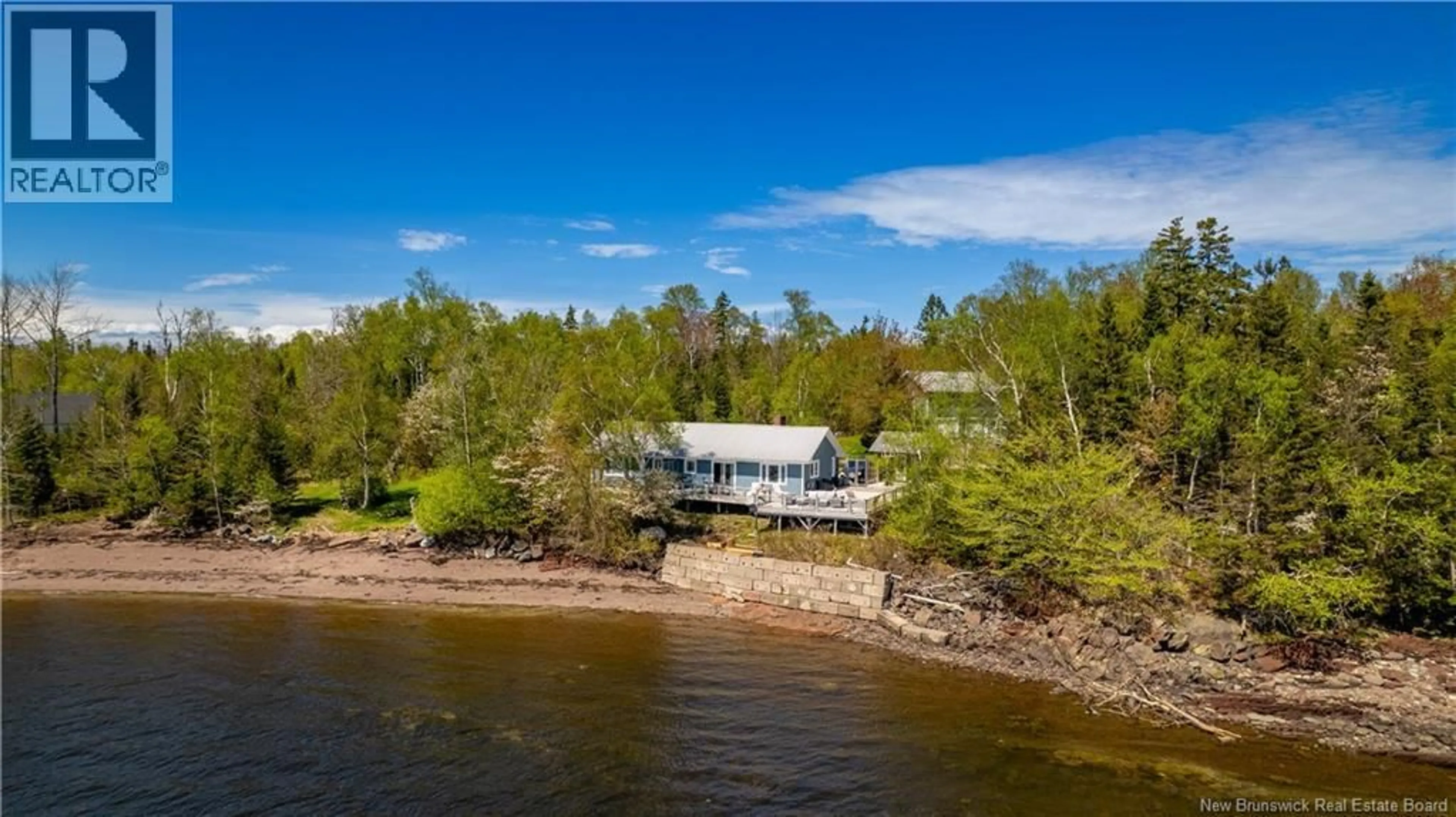 A pic from outside/outdoor area/front of a property/back of a property/a pic from drone, water/lake/river/ocean view for 3584 127 ROUTE, Bayside New Brunswick E5B2V3