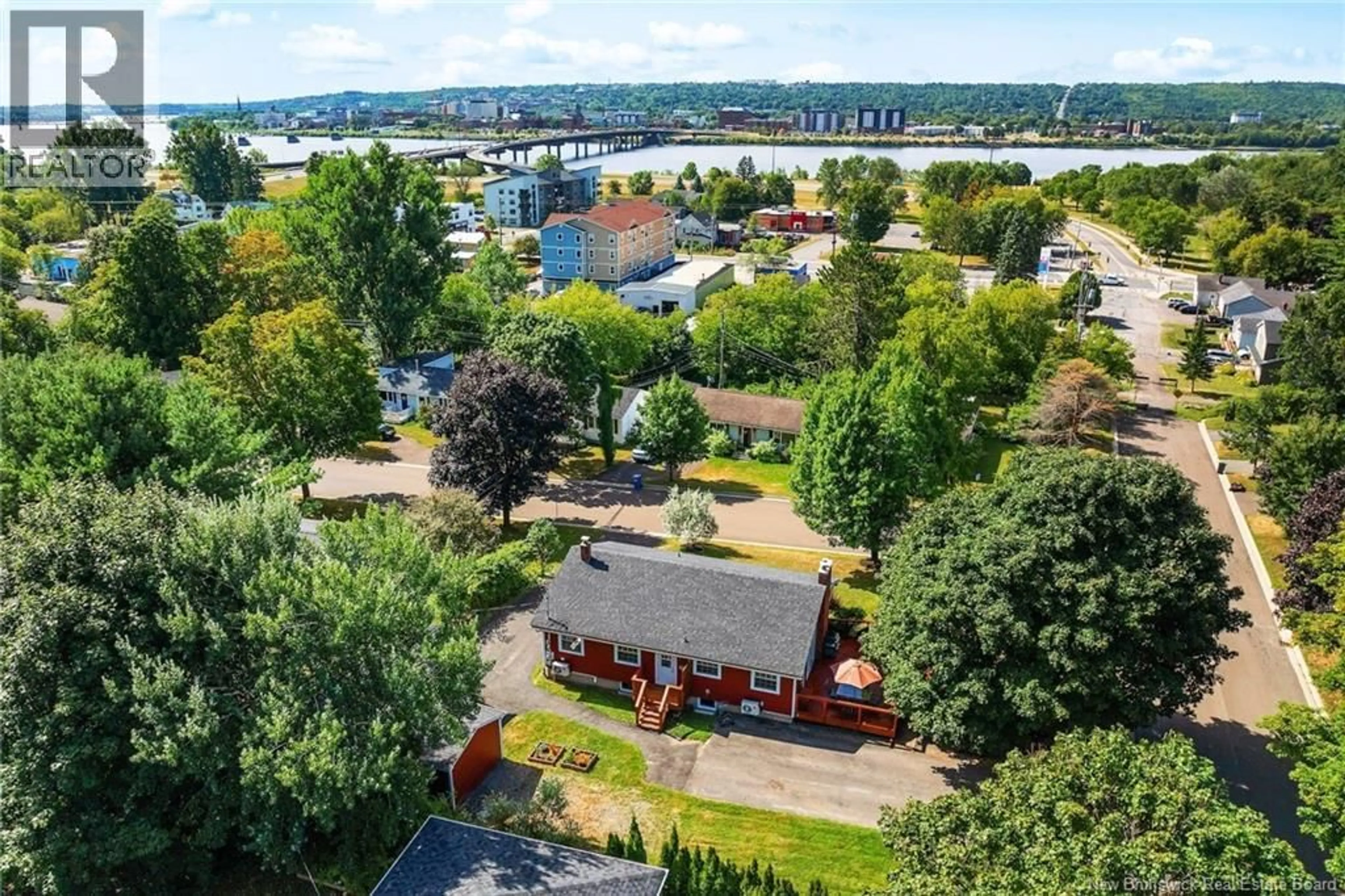A pic from outside/outdoor area/front of a property/back of a property/a pic from drone, water/lake/river/ocean view for 101 PRESTON DRIVE, Fredericton New Brunswick E3A2L5