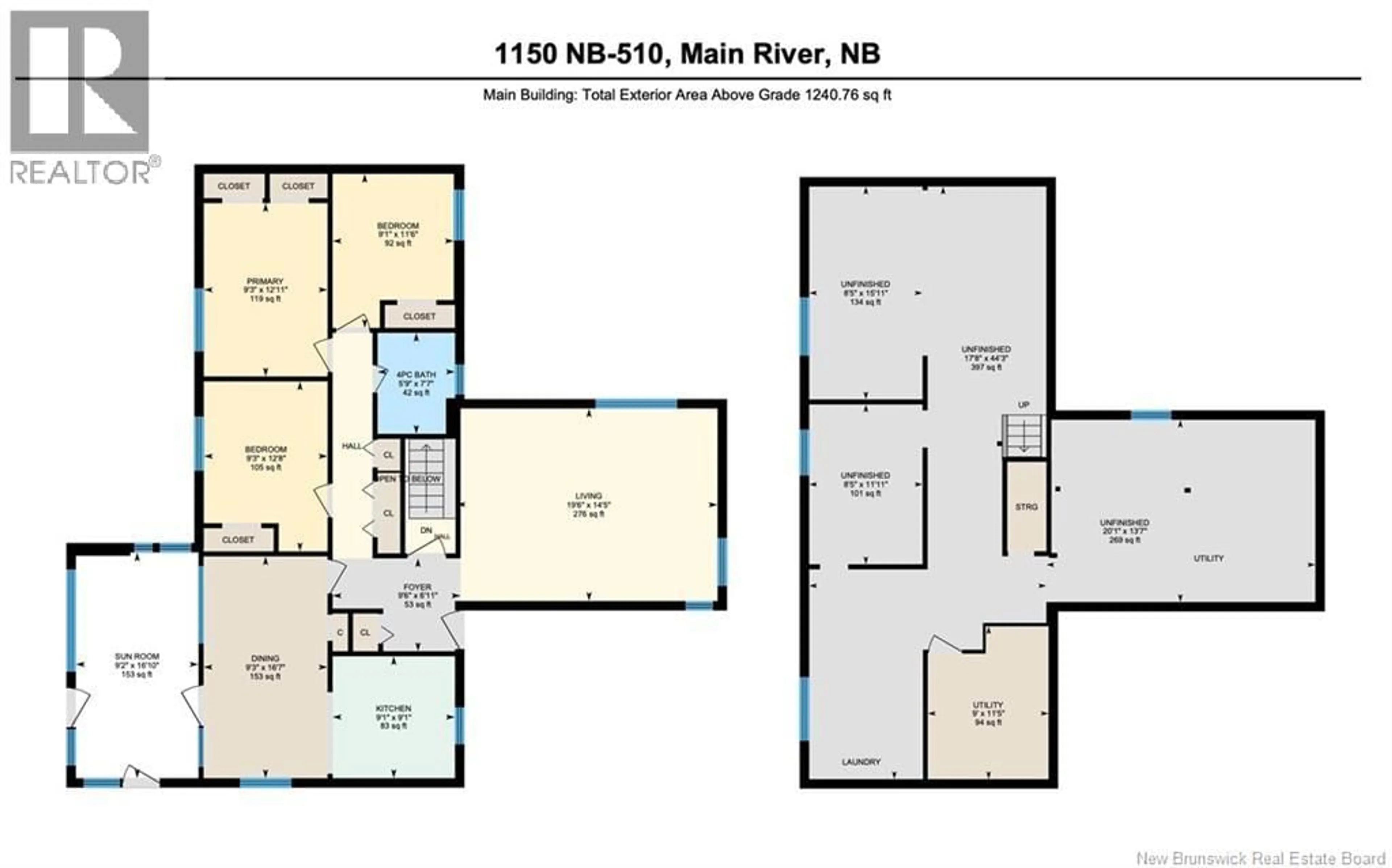 Floor plan for 1150 ROUTE 510, Main River New Brunswick E4T1T9