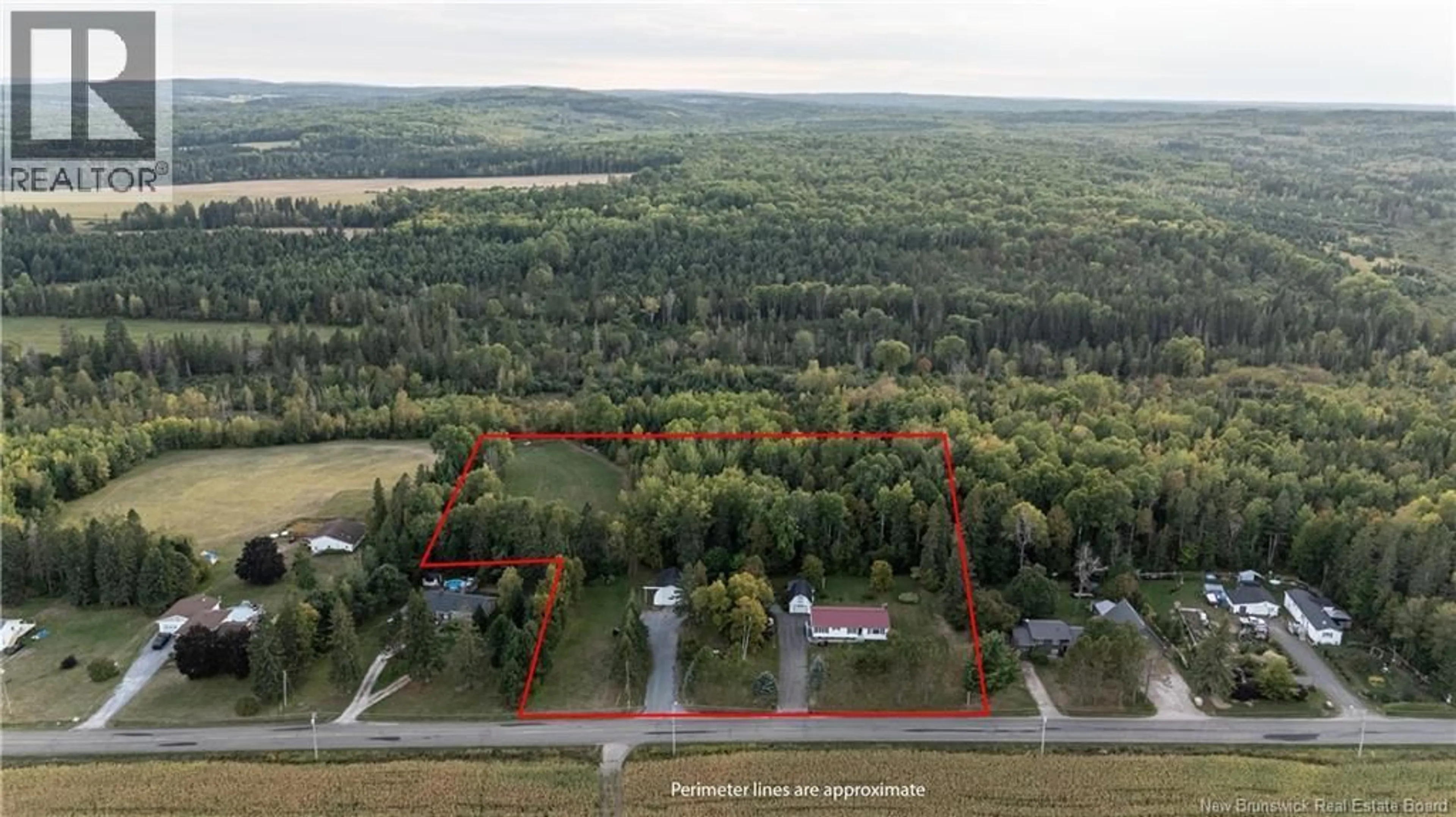 A pic from outside/outdoor area/front of a property/back of a property/a pic from drone, forest/trees view for 2152 ROUTE 885, Havelock New Brunswick E4Z5N3