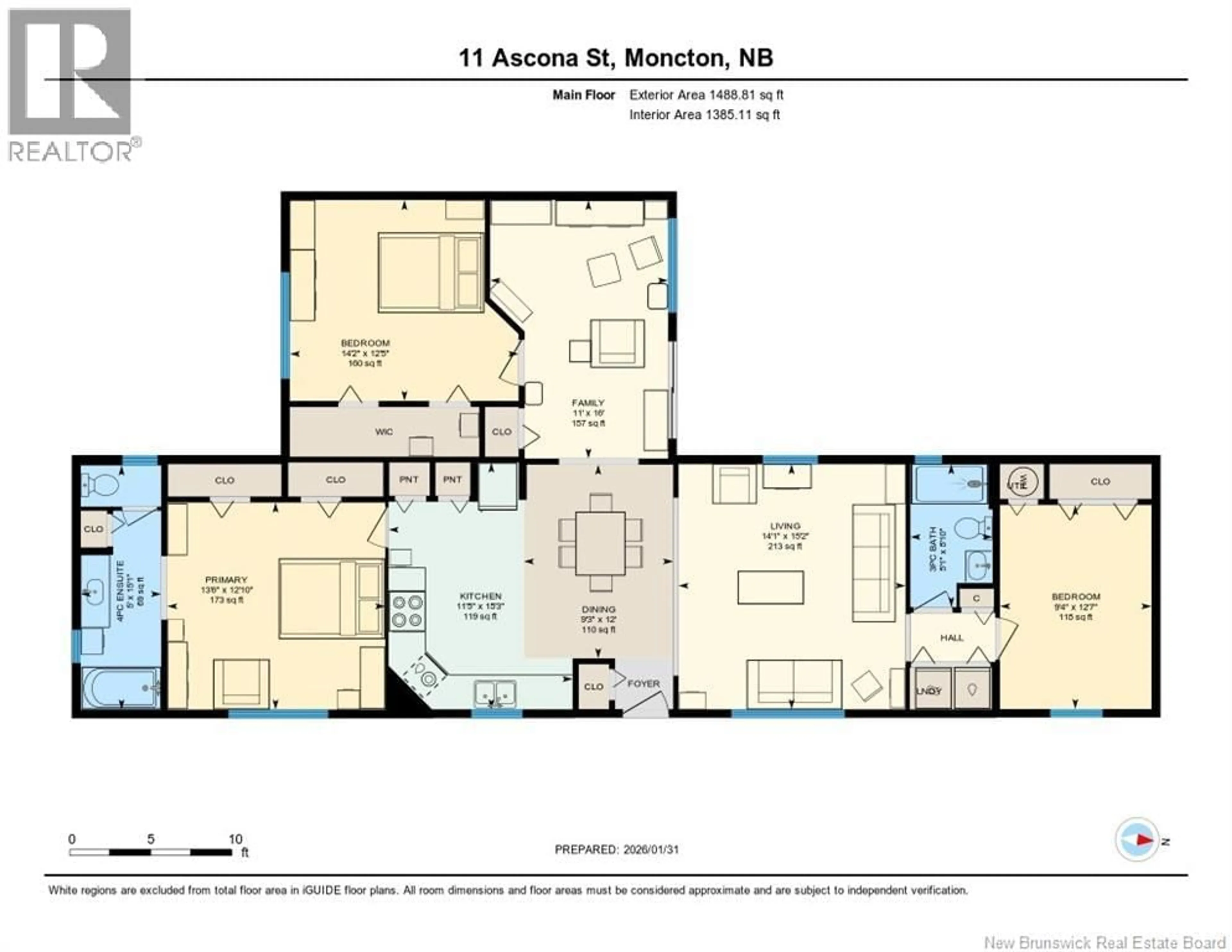 Floor plan for 11 ASCONA STREET, Moncton New Brunswick E1H3H7