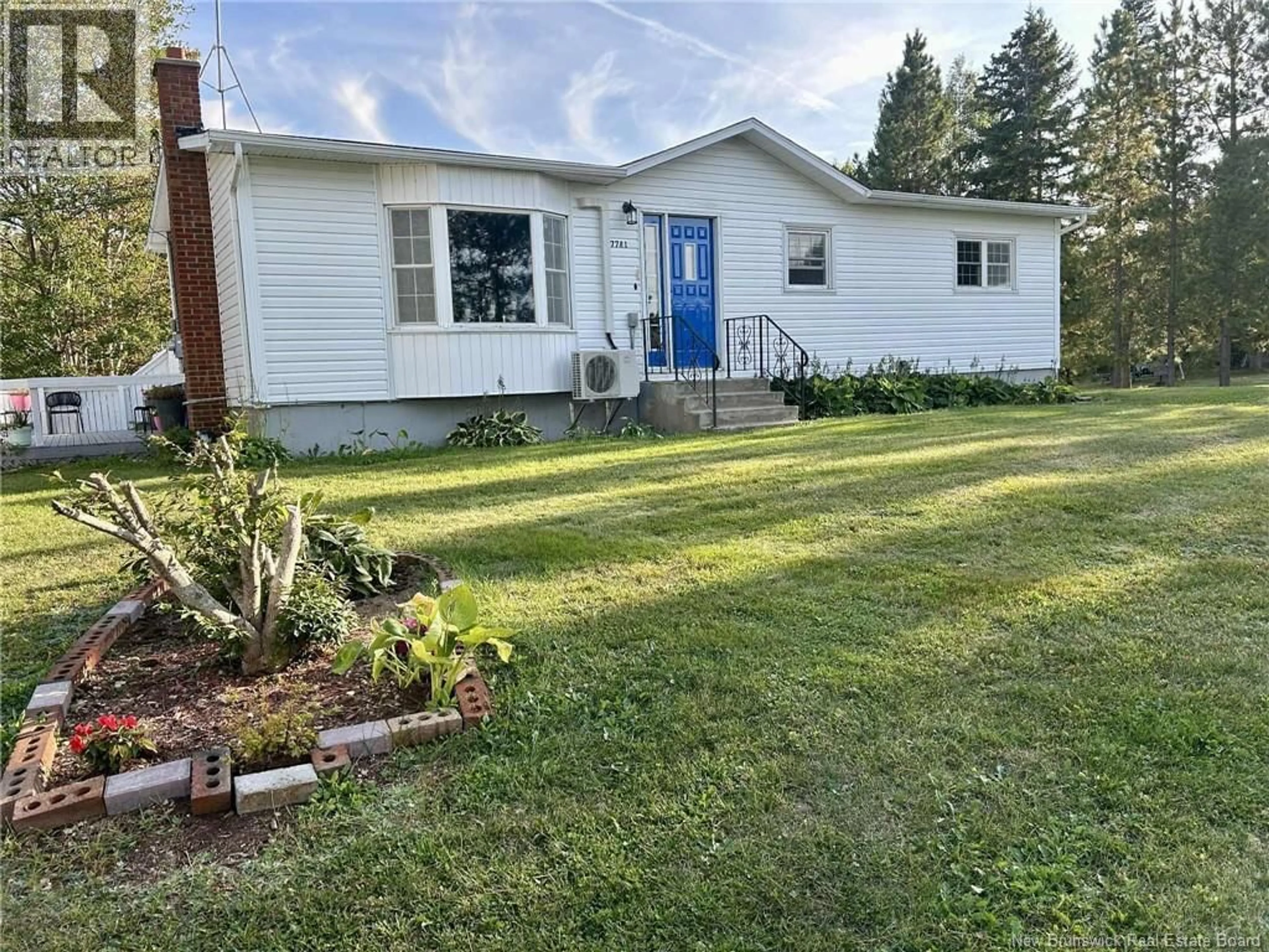 A pic from outside/outdoor area/front of a property/back of a property/a pic from drone, street for 7781 117 ROUTE, Black River Bridge New Brunswick E1N5K7