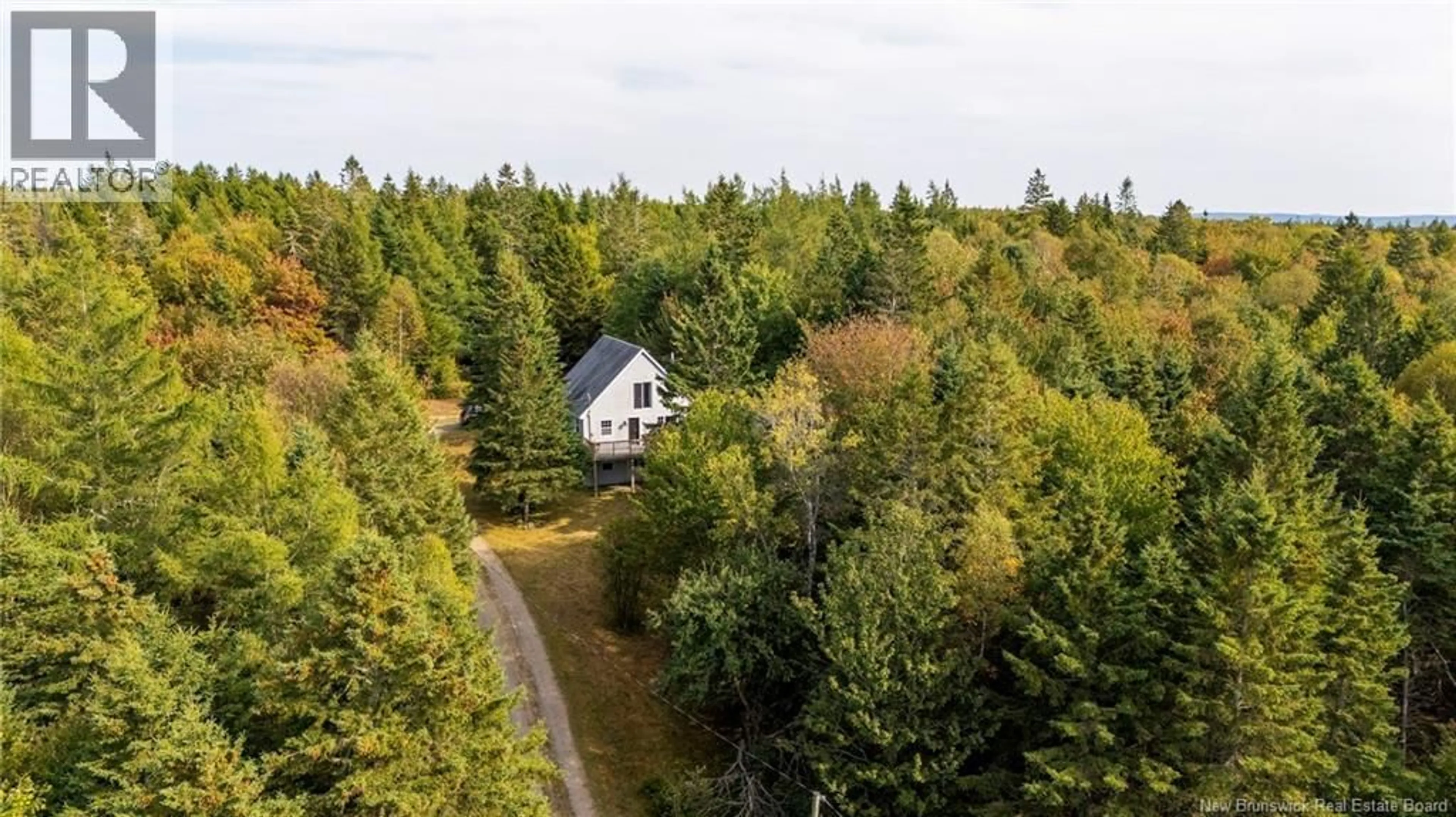 A pic from outside/outdoor area/front of a property/back of a property/a pic from drone, forest/trees view for 186 HILL ROAD, Kingston New Brunswick E5N1H9
