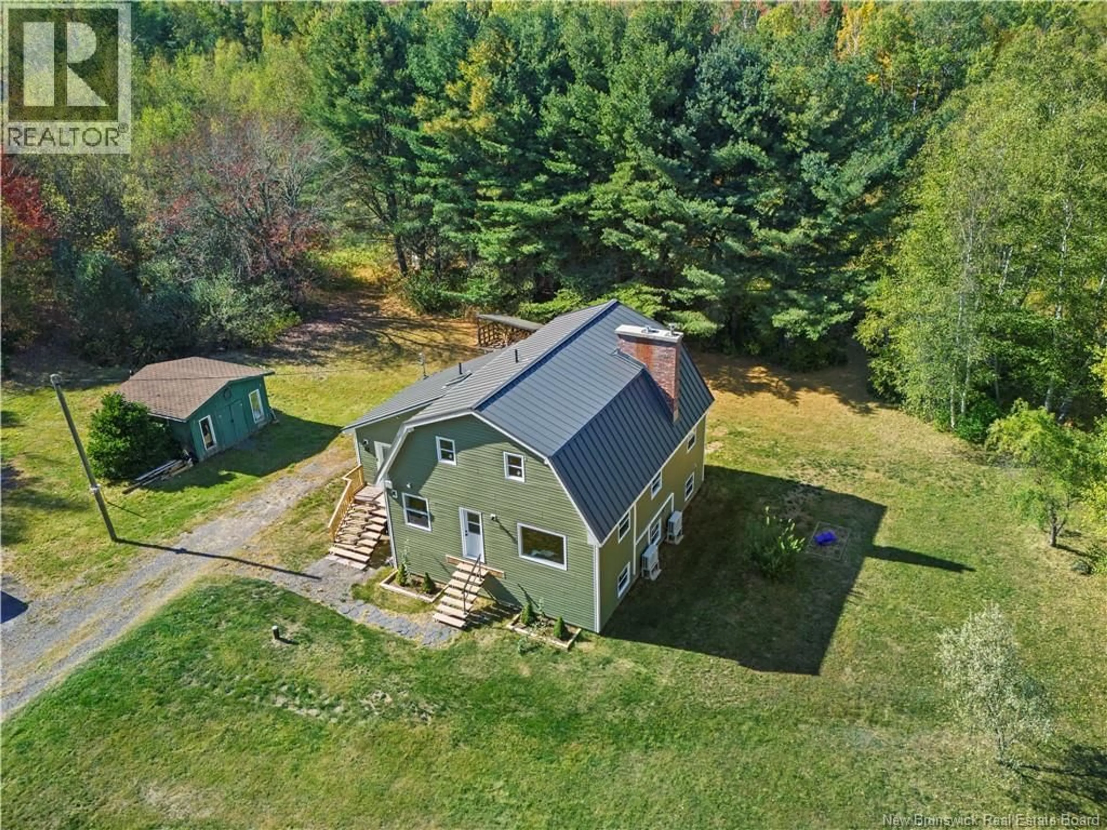 A pic from outside/outdoor area/front of a property/back of a property/a pic from drone, unknown for 41 SPRY EAST ROAD, Jemseg New Brunswick E4C3M3