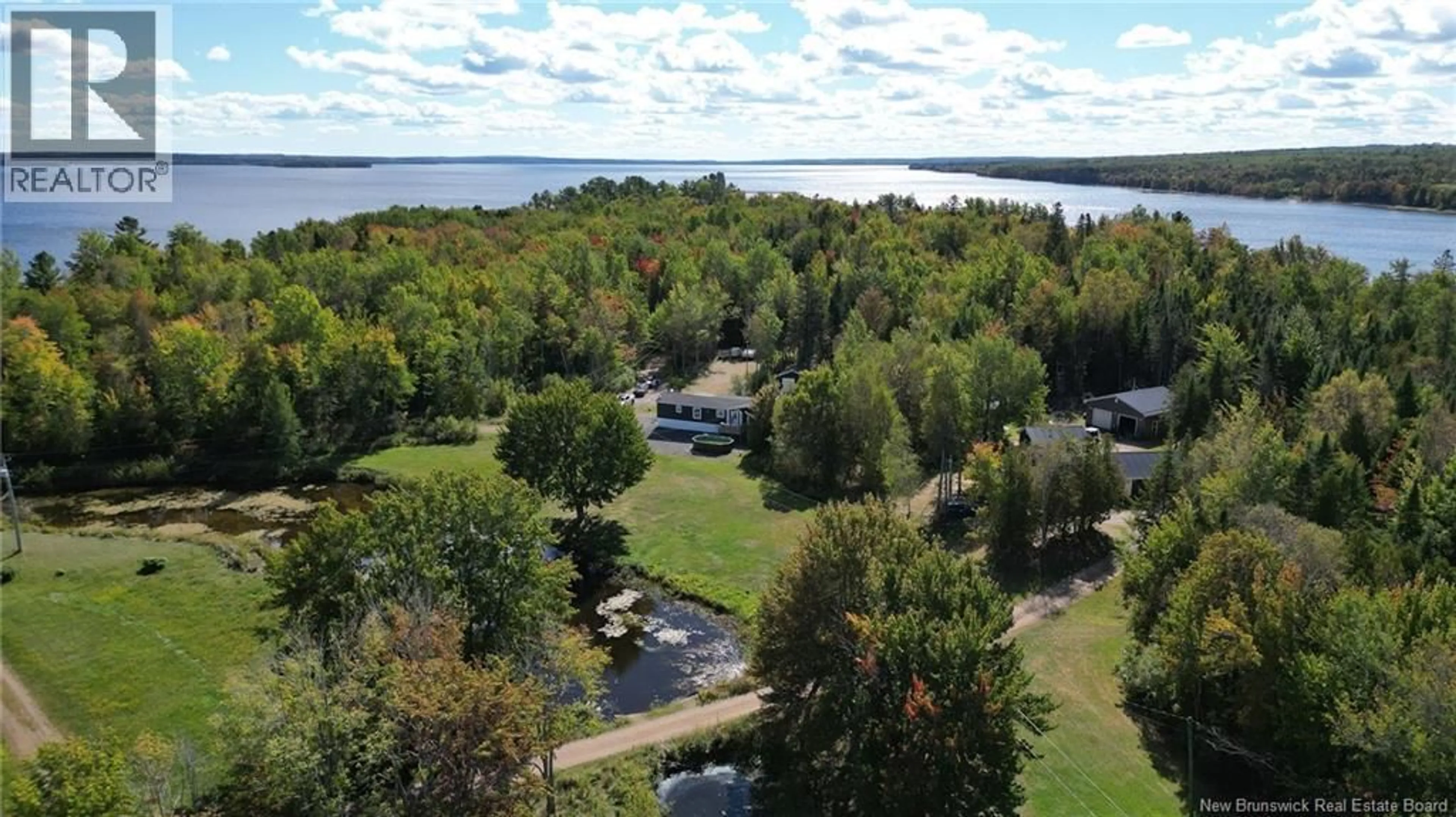 A pic from outside/outdoor area/front of a property/back of a property/a pic from drone, water/lake/river/ocean view for 133 STAIRS LANE, Harvey New Brunswick E6K3Y8