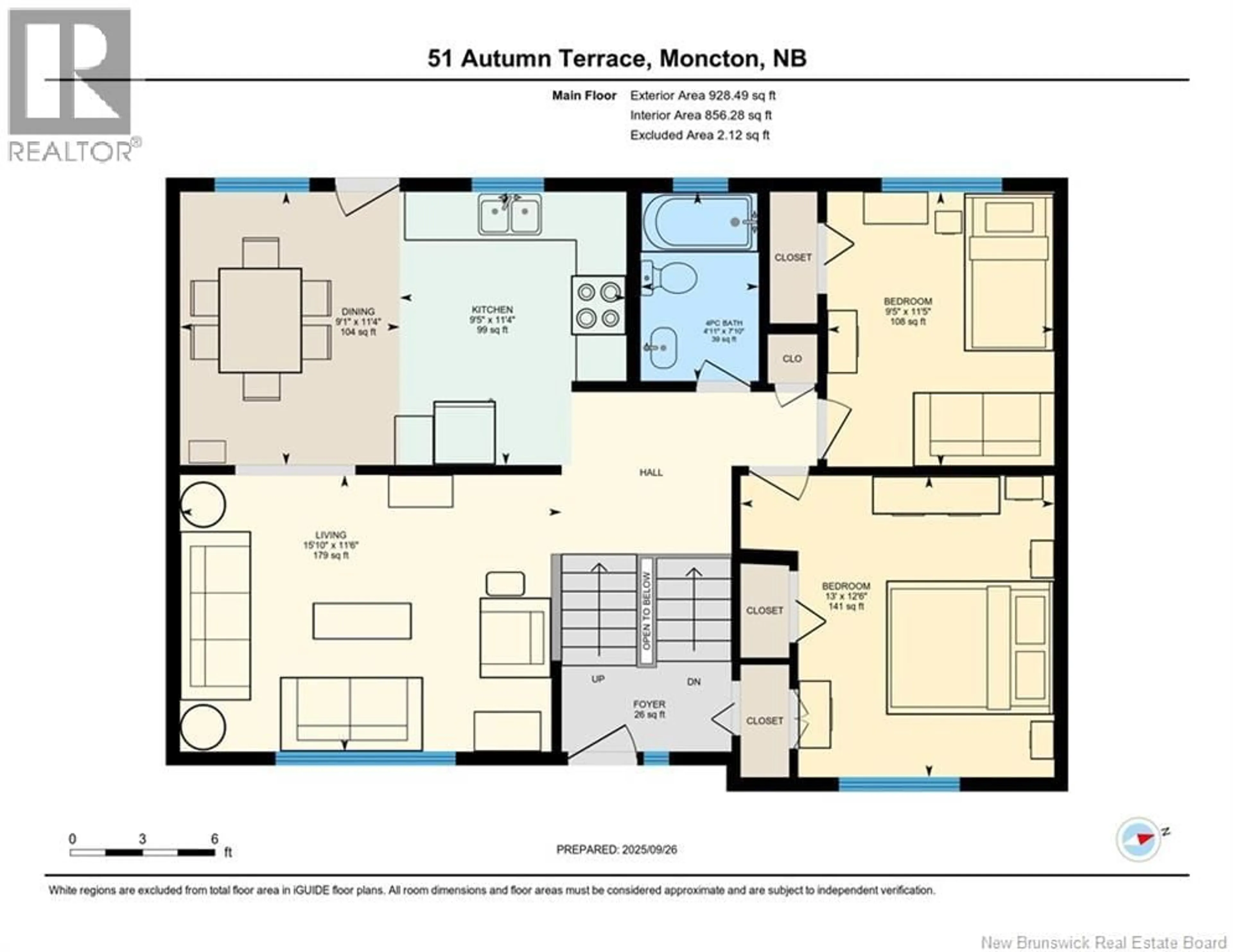 Floor plan for 51 AUTUMN TERRACE, Moncton New Brunswick E1C8X5