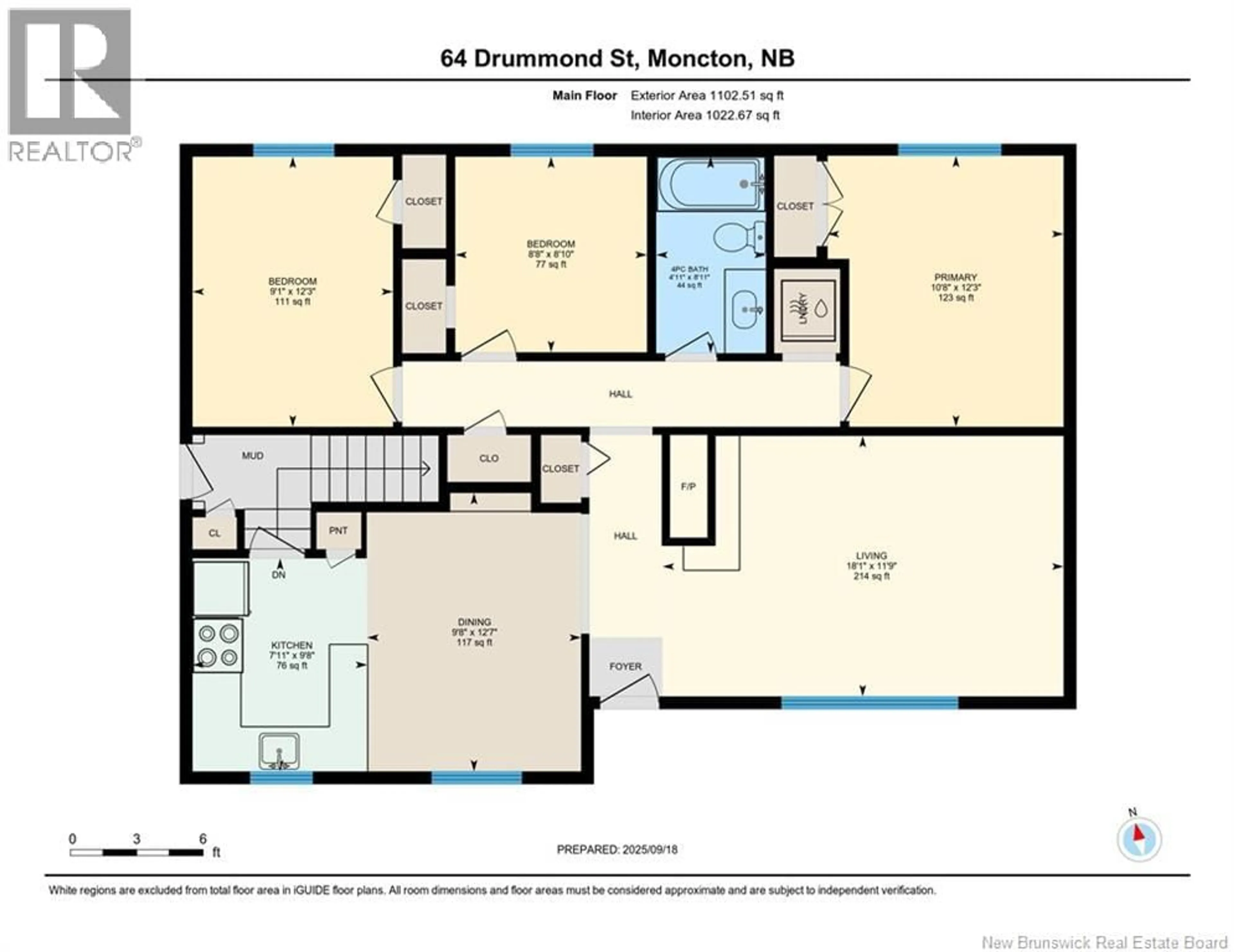 Floor plan for 64 DRUMMOND STREET, Moncton New Brunswick E1A2Z2